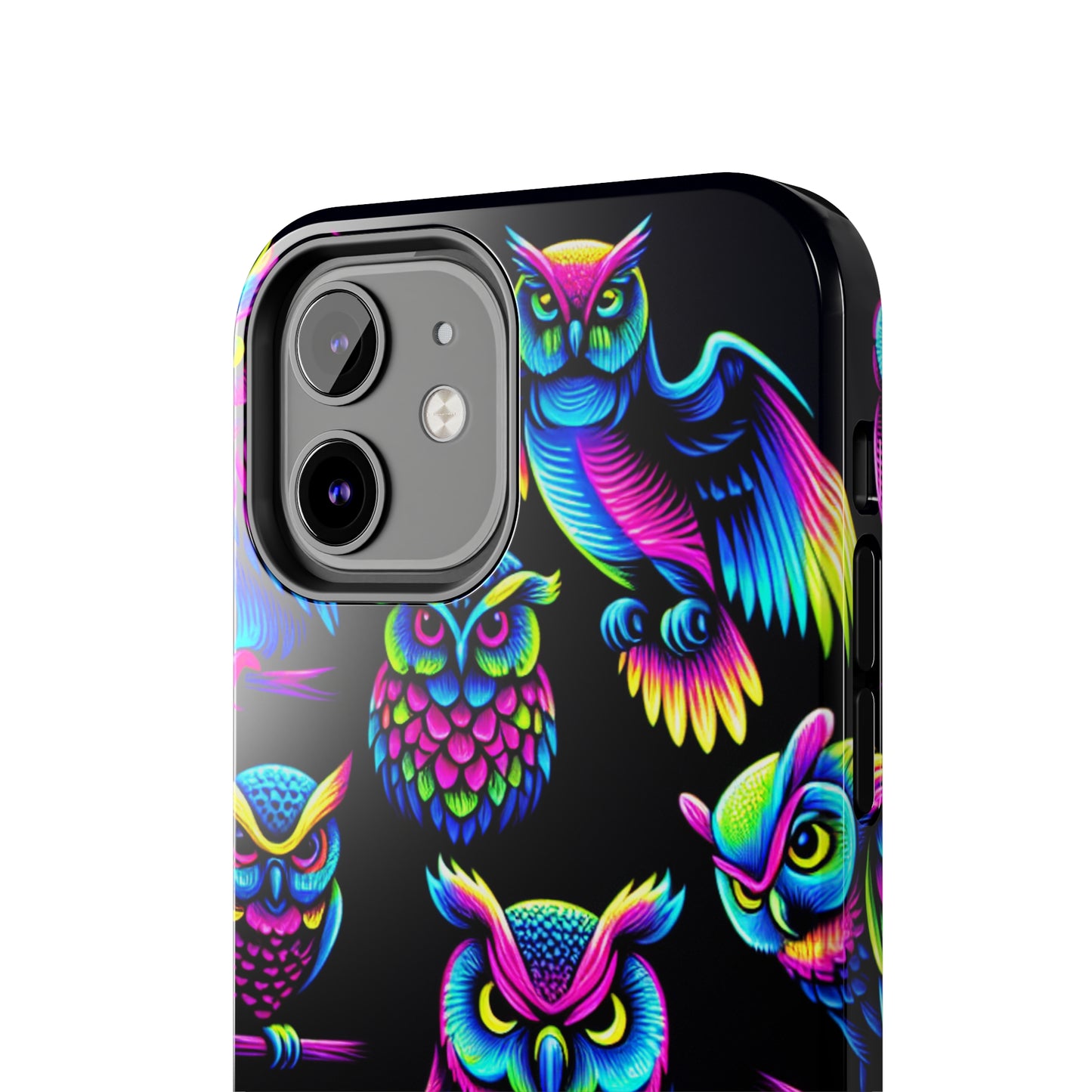 Neon Glowing Owls. NEON Owls Tough Phone Case