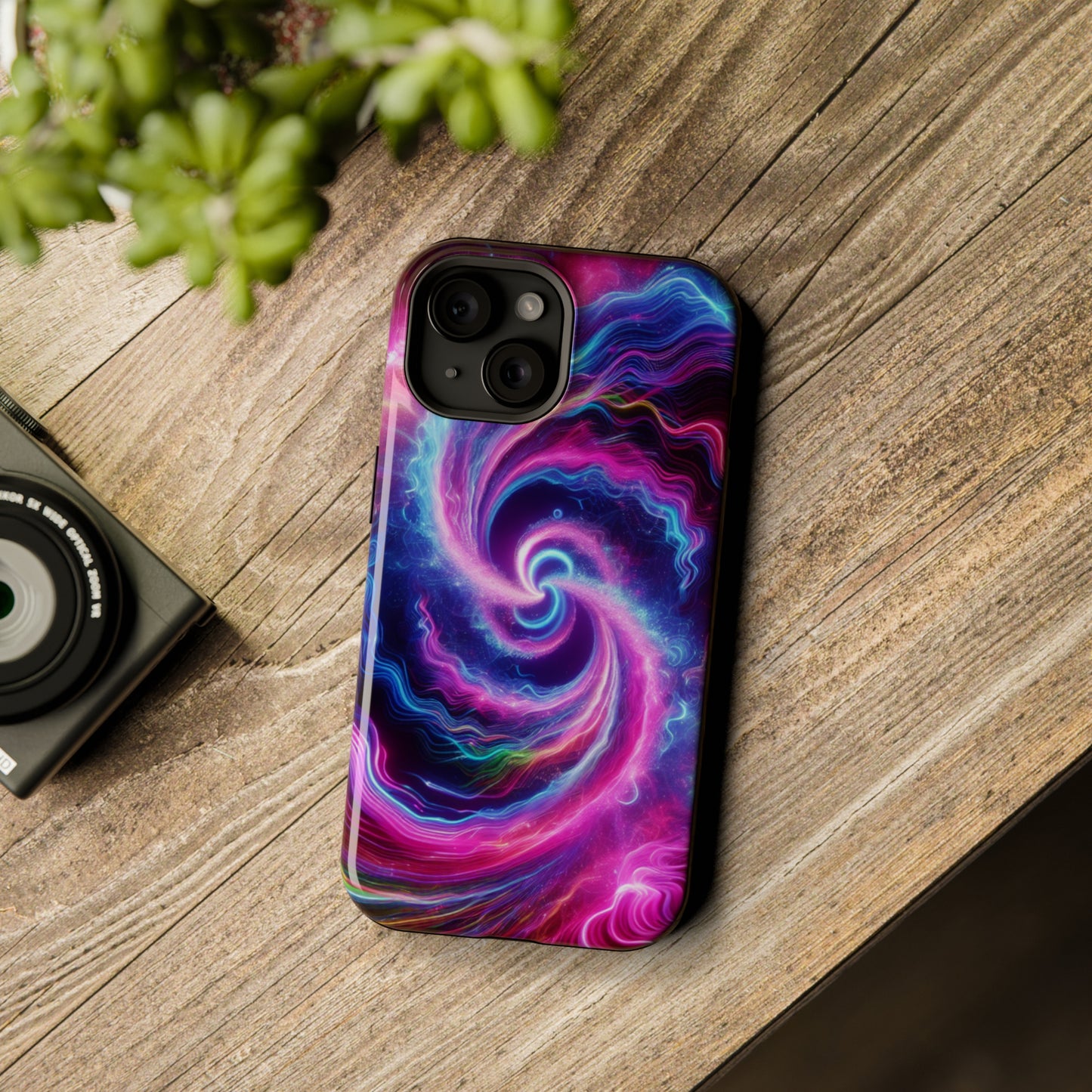 Infinite Neon Horizon Neon Trippy Infinity Patterns Premium Art Magsafe Magnet Tough IPhone 13 14 15 Pro Plus Max and Mini in Matte and Glossy Phone cases