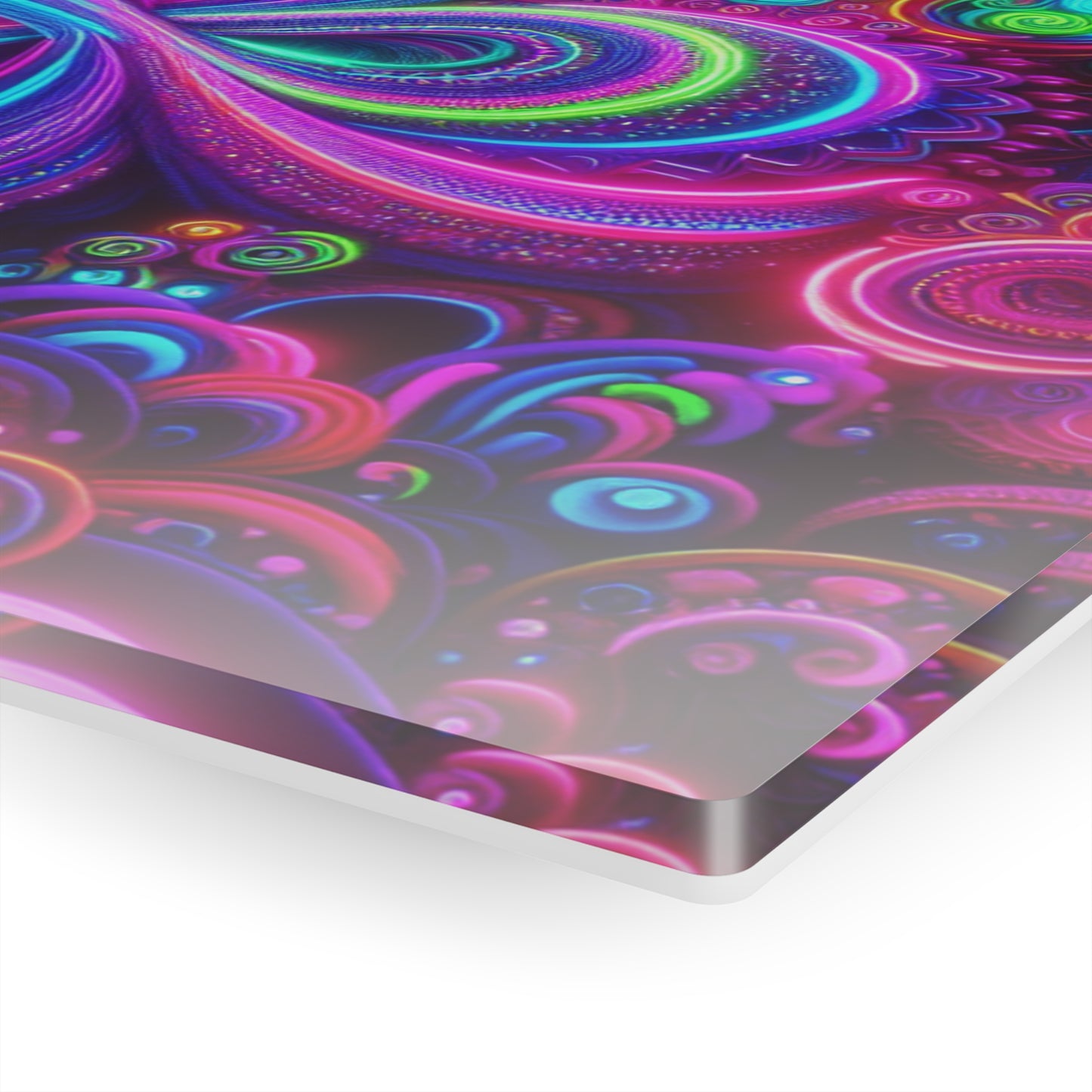 Cosmic Swirlery. Trippy infity Pattern 1/4" Glossy Acrylic Art