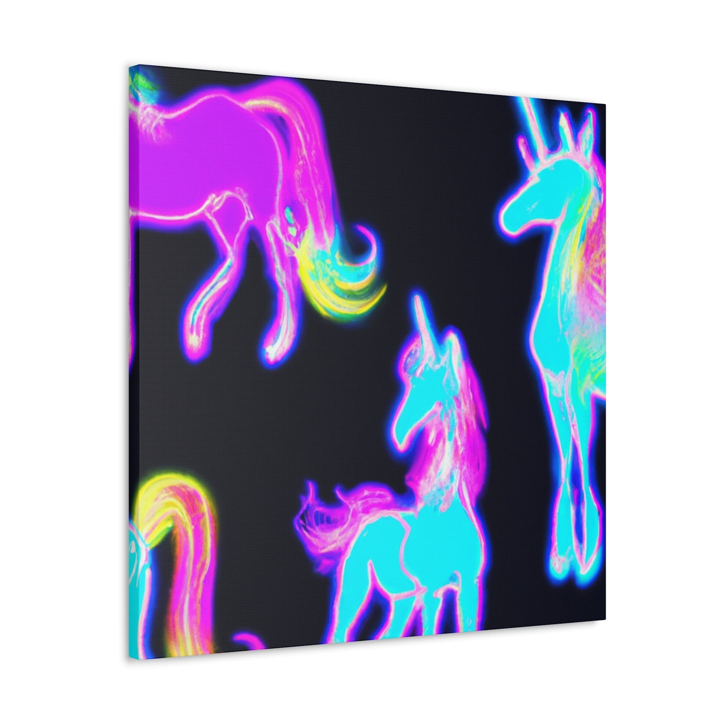 "Neon Magic" NEON Unicorns Art Canvas