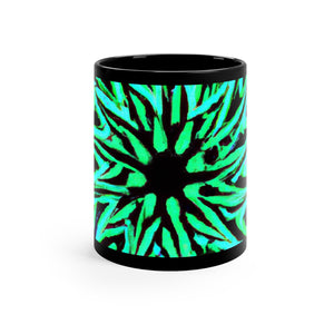 Neon Infinity Abyss. Trippy Infninty Patterns 11oz Black Mug