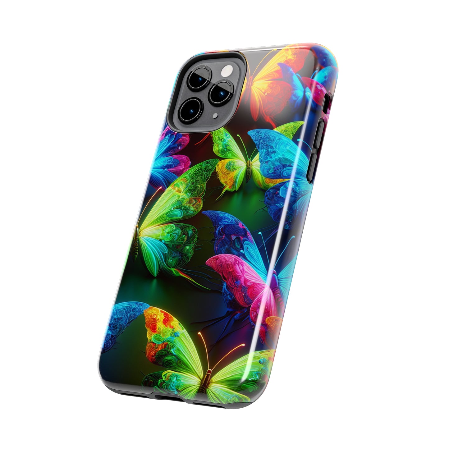 Neon Nectar Flutter. NEON Butterflies Tough Phone Case