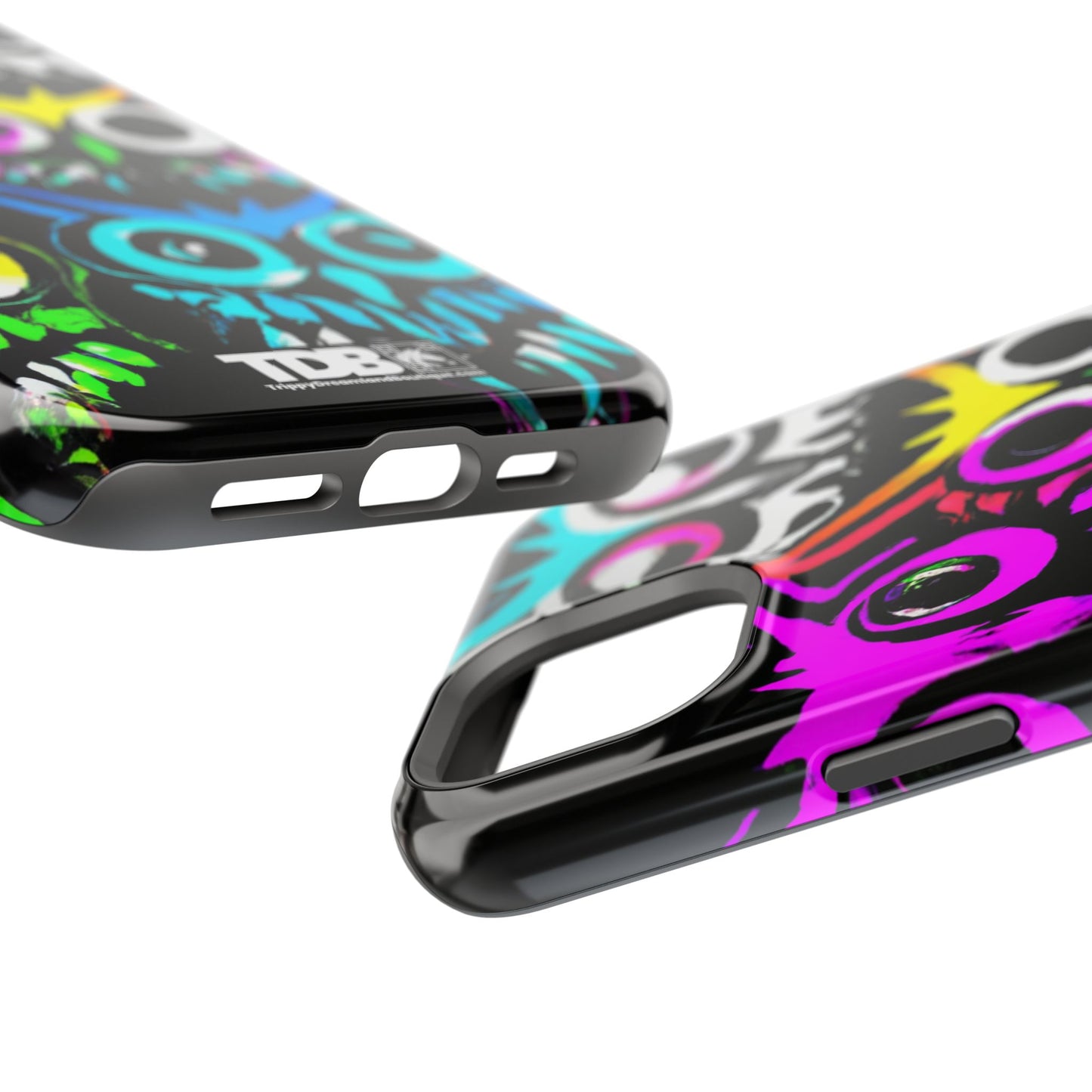 TDB iPhone Magnetic Tough Case - Psychedelic Rave Owl Design