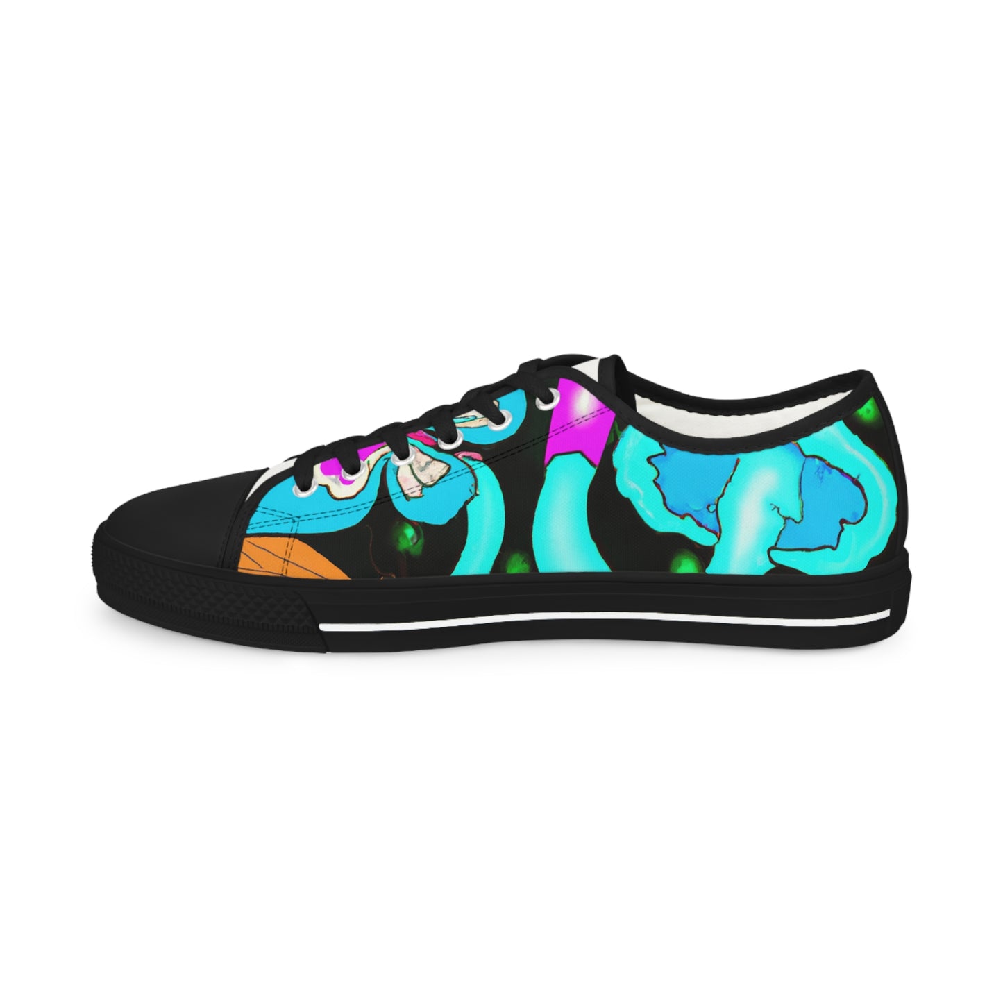 "Neon Rainbow Passage" - Men's Lowtop Sneakers