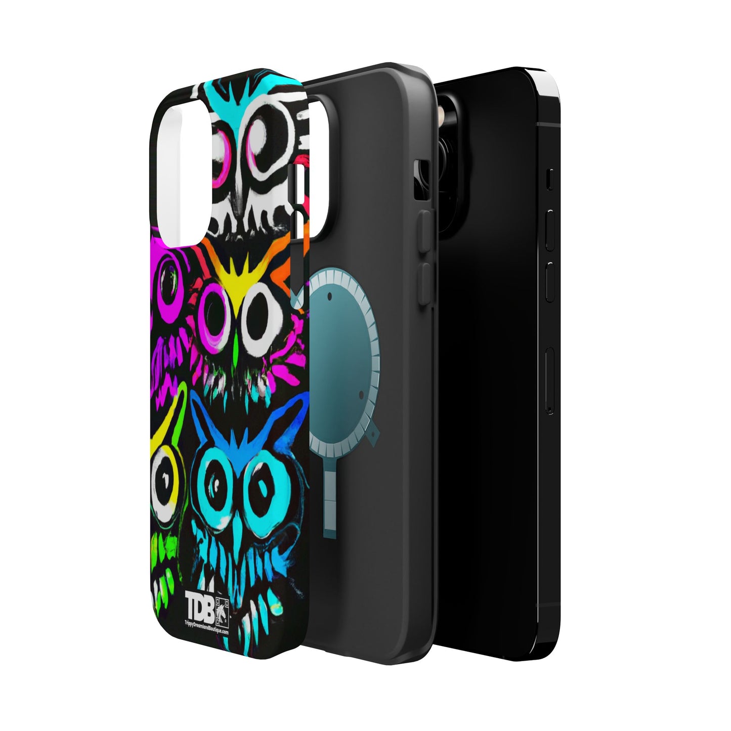 TDB iPhone Magnetic Tough Case - Psychedelic Rave Owl Design