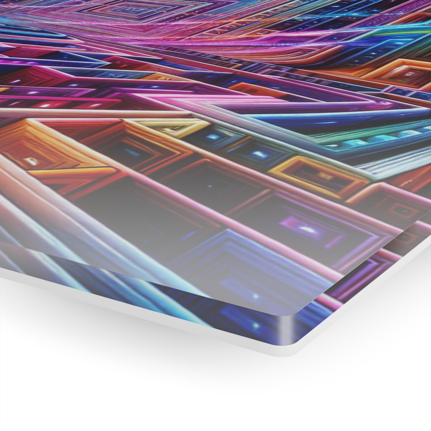 Neon Liminiscence Trippy infity Pattern 1/4" Glossy Acrylic Art
