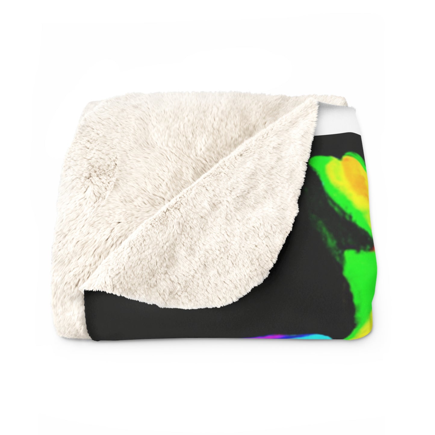 "Night Symphony" - NEON Owls Art Sherpa Blanket