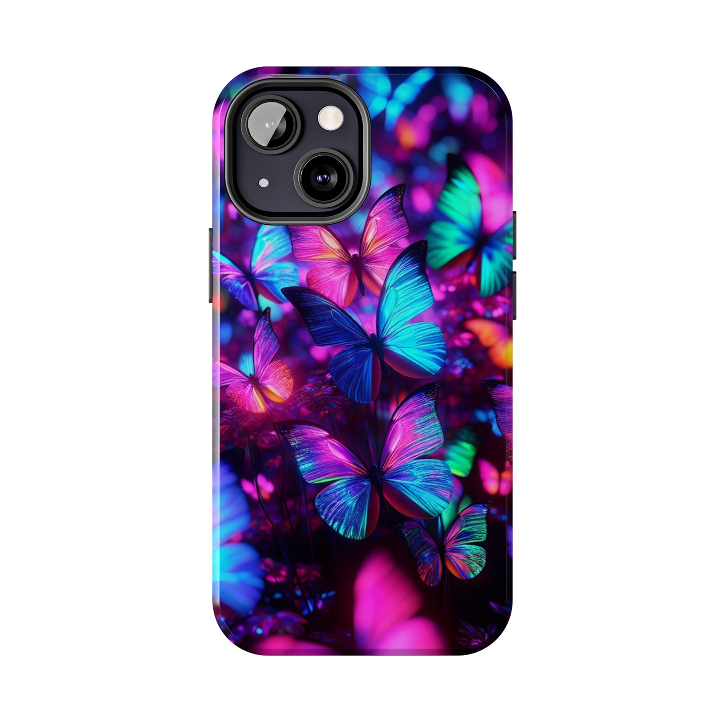 Neon Moth Flutter. NEON Butterflies Tough Phone Case