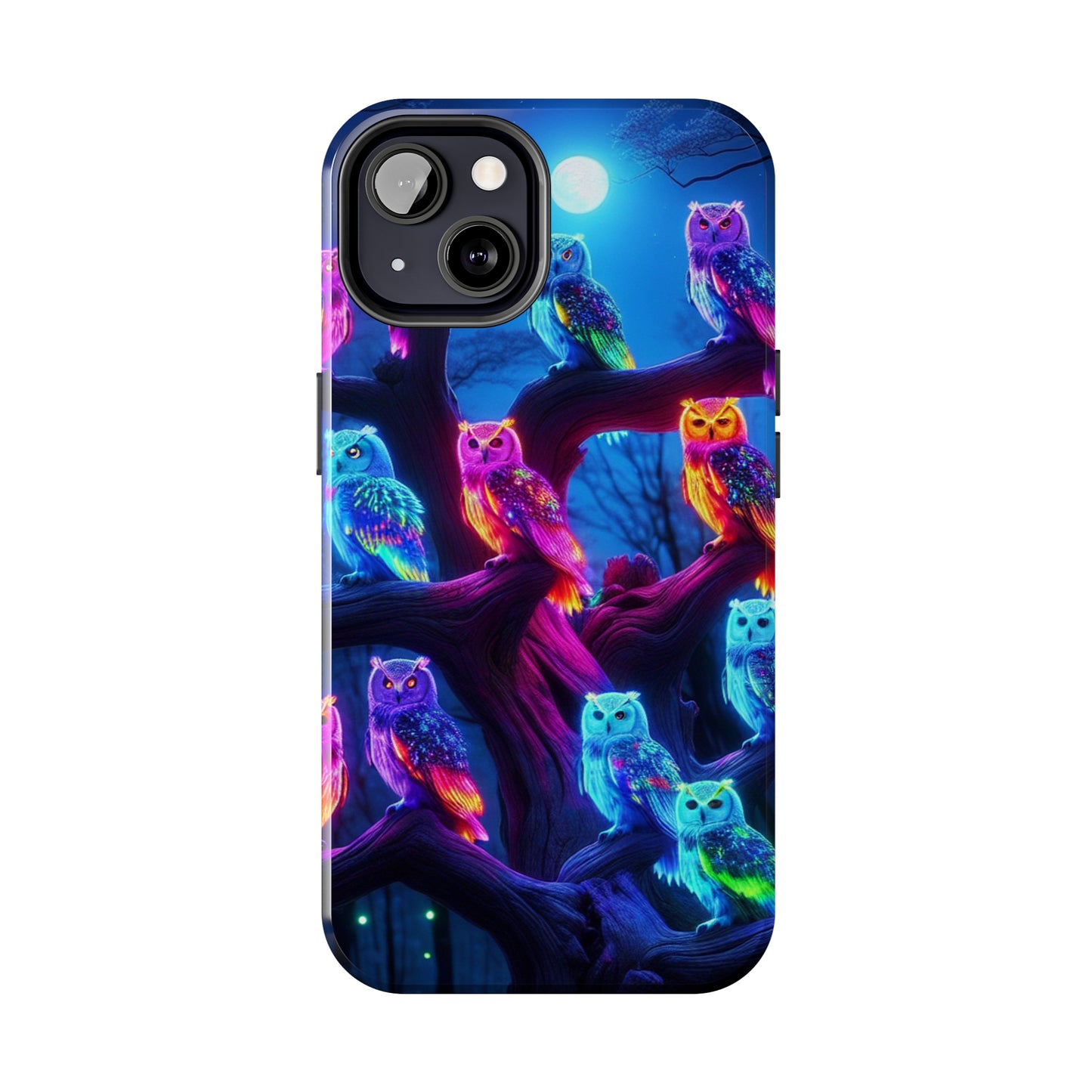"Neon Nocturne" NEON Owls Tough Phone Case