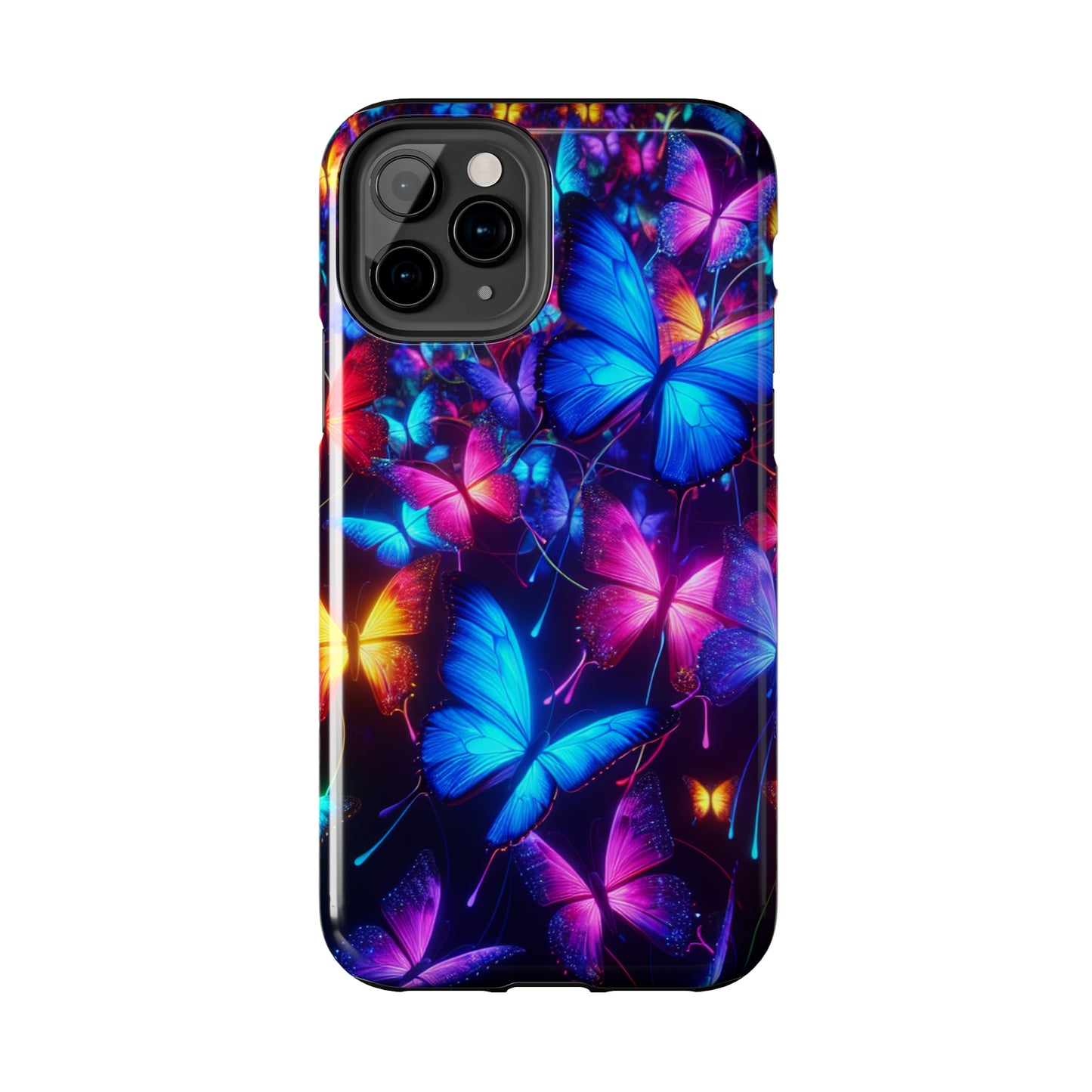 'Metamorphic Brilliance' NEON Butterflies Tough Phone Case