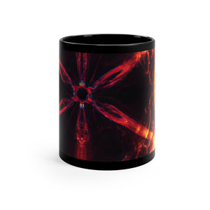 Cosmic Neon Amazement. Trippy Infninty Patterns 11oz Black Mug