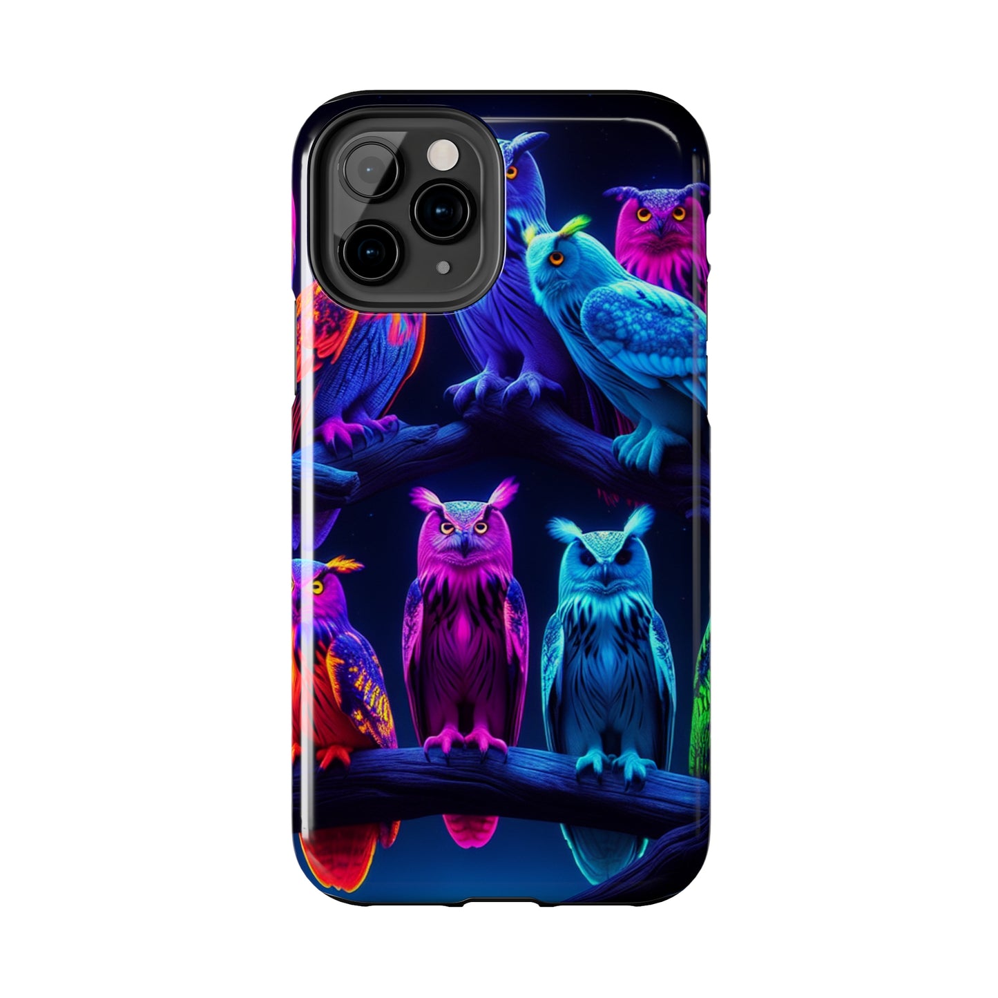 "Mystic Rally of the Neon Owls" NEON Owls Tough Phone Case