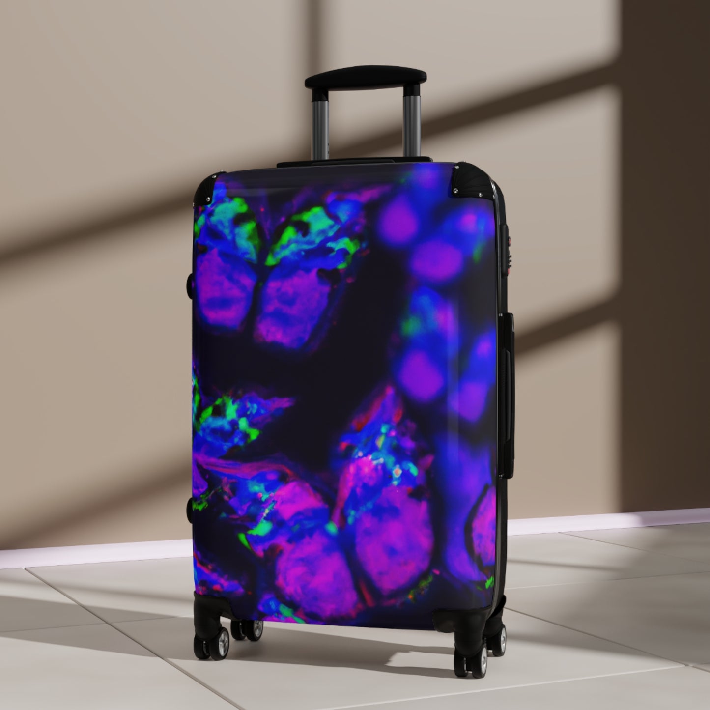 "Neon Flutterings" - Neon Butterflies Suitcase
