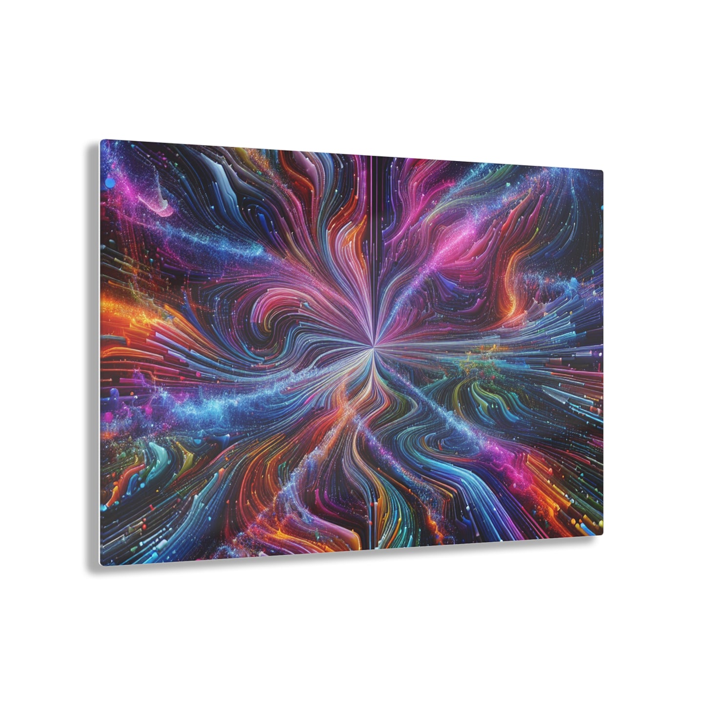 Cosmic Chromatic Splendor. Trippy infinity Pattern 1/4" Glossy Acrylic Art