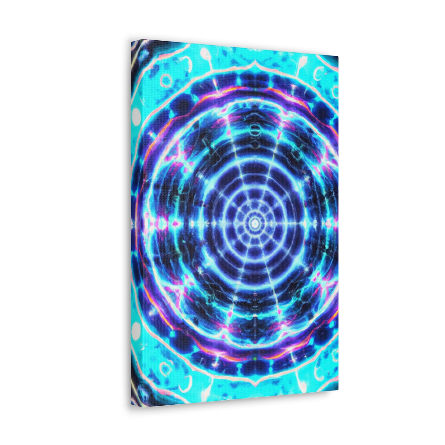 Neon Infinity Visions. Trippy Infinity Patterns Art Canvas