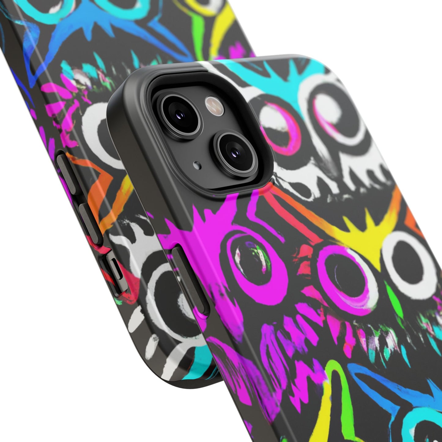 TDB Psychedelic Rave Owl Impact-Resistant Phone Case - Colorful Protection