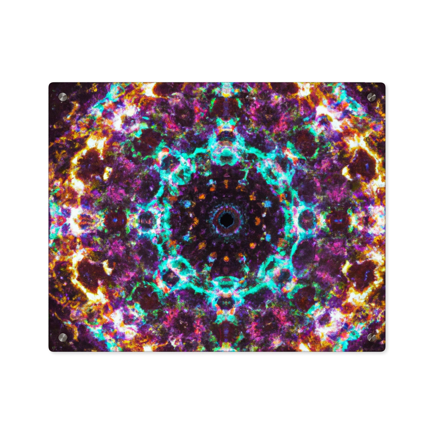 Electric Dreamscape. Trippy Infinity Patterns Acrylic Art Panel