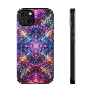 Neon Infinity Maze. Infinity Patterns Art Polycarbonate Phone Case