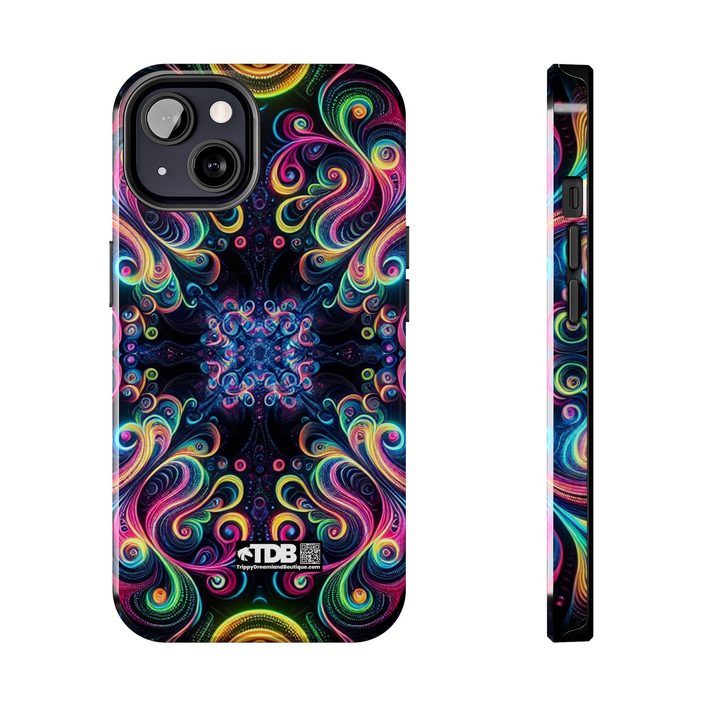 TDB Neon Infinity Vibes. Trippy Infinity Patterns Tough Phone Case