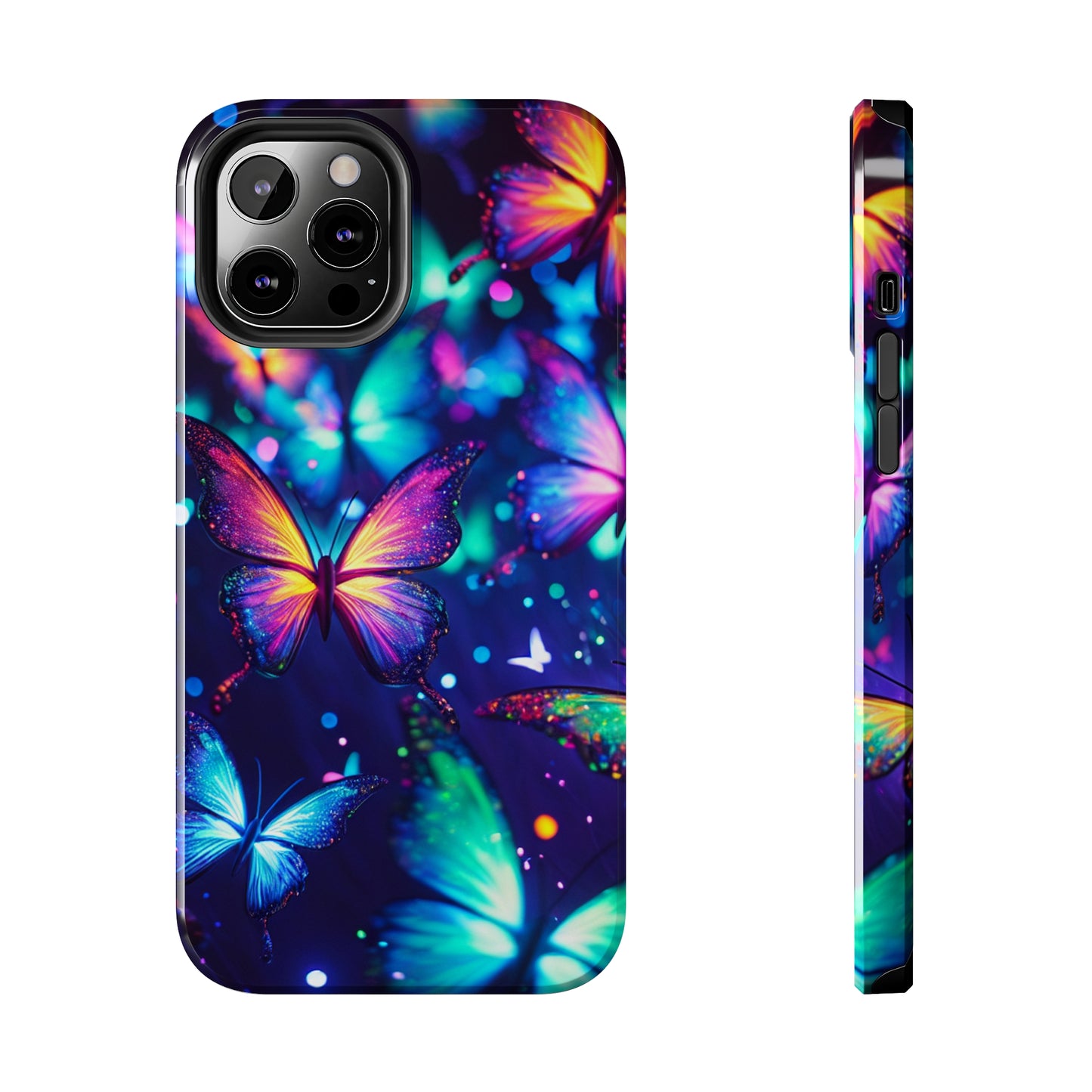 Neon Flutterings. NEON Butterflies Tough Phone Case Iphone 6 7 8 9 10 11 12 13 14 SE X XR XS Pro Max Mini Plus