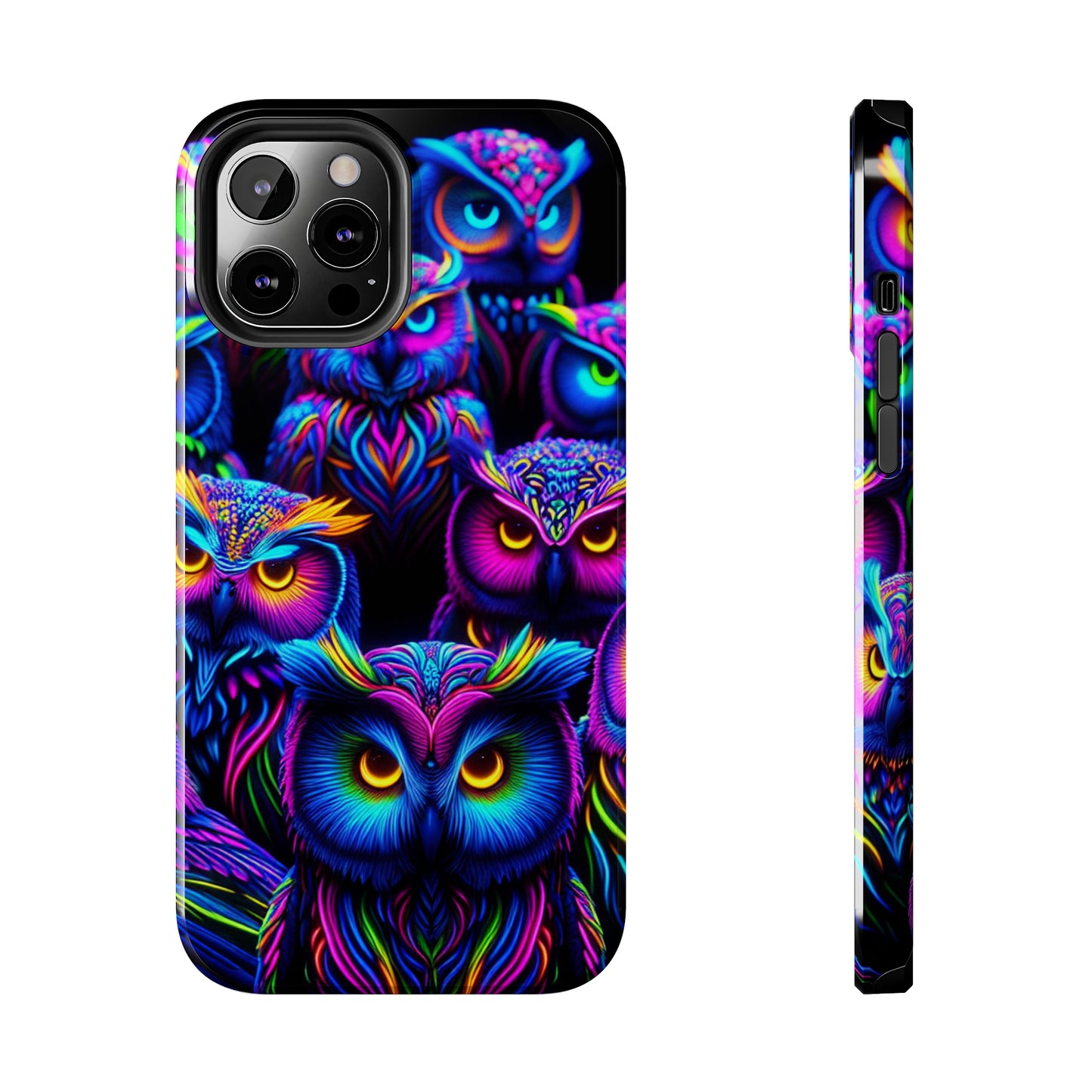 Neon Owl Congregation. NEON Owls Tough Phone Case