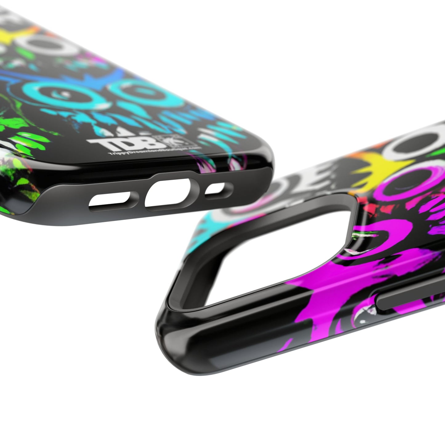 TDB Psychedelic Rave Owl Impact-Resistant Phone Case - Colorful Protection