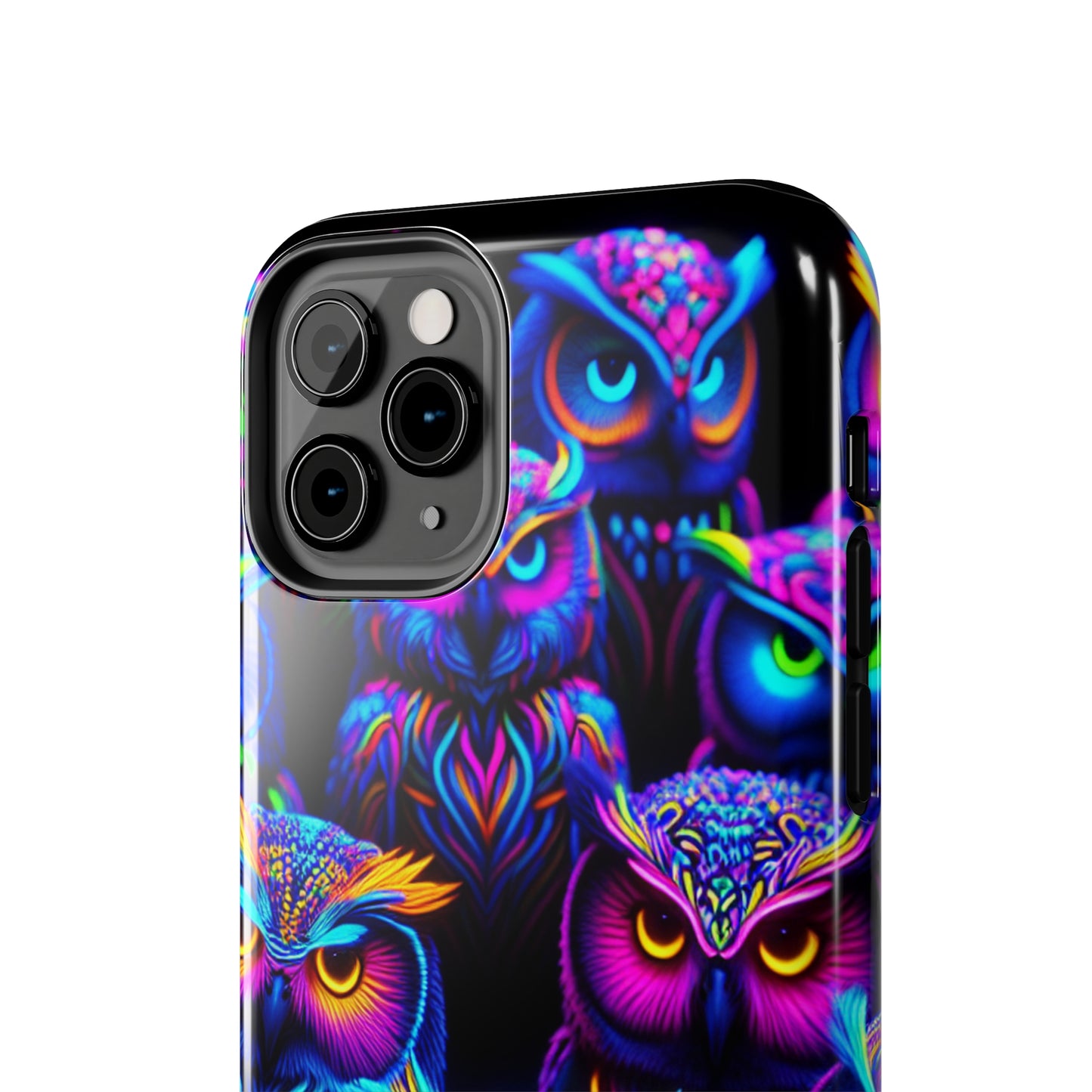 Neon Owl Congregation. NEON Owls Tough Phone Case