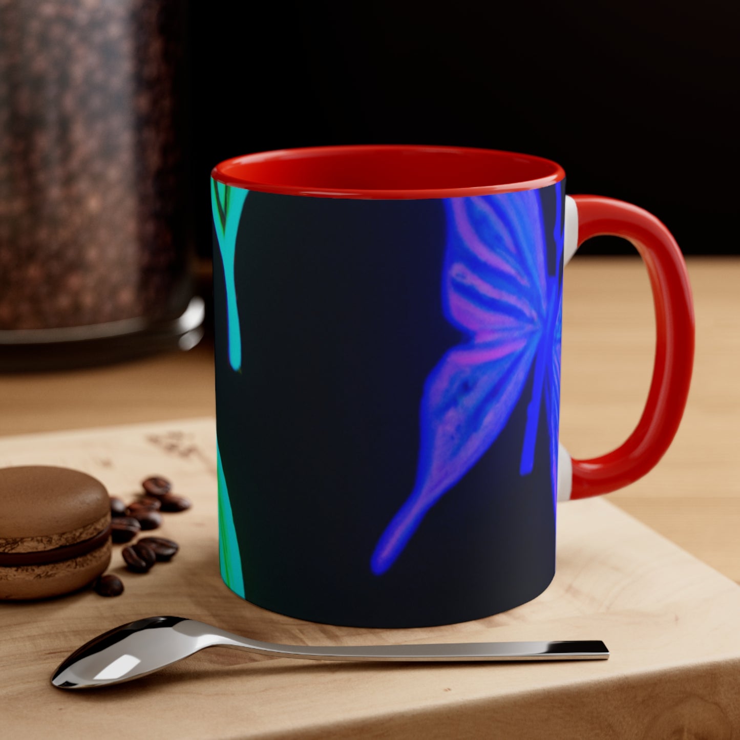 "Neon Prism Butterfly Flutter" Butterflies 11oz Mug