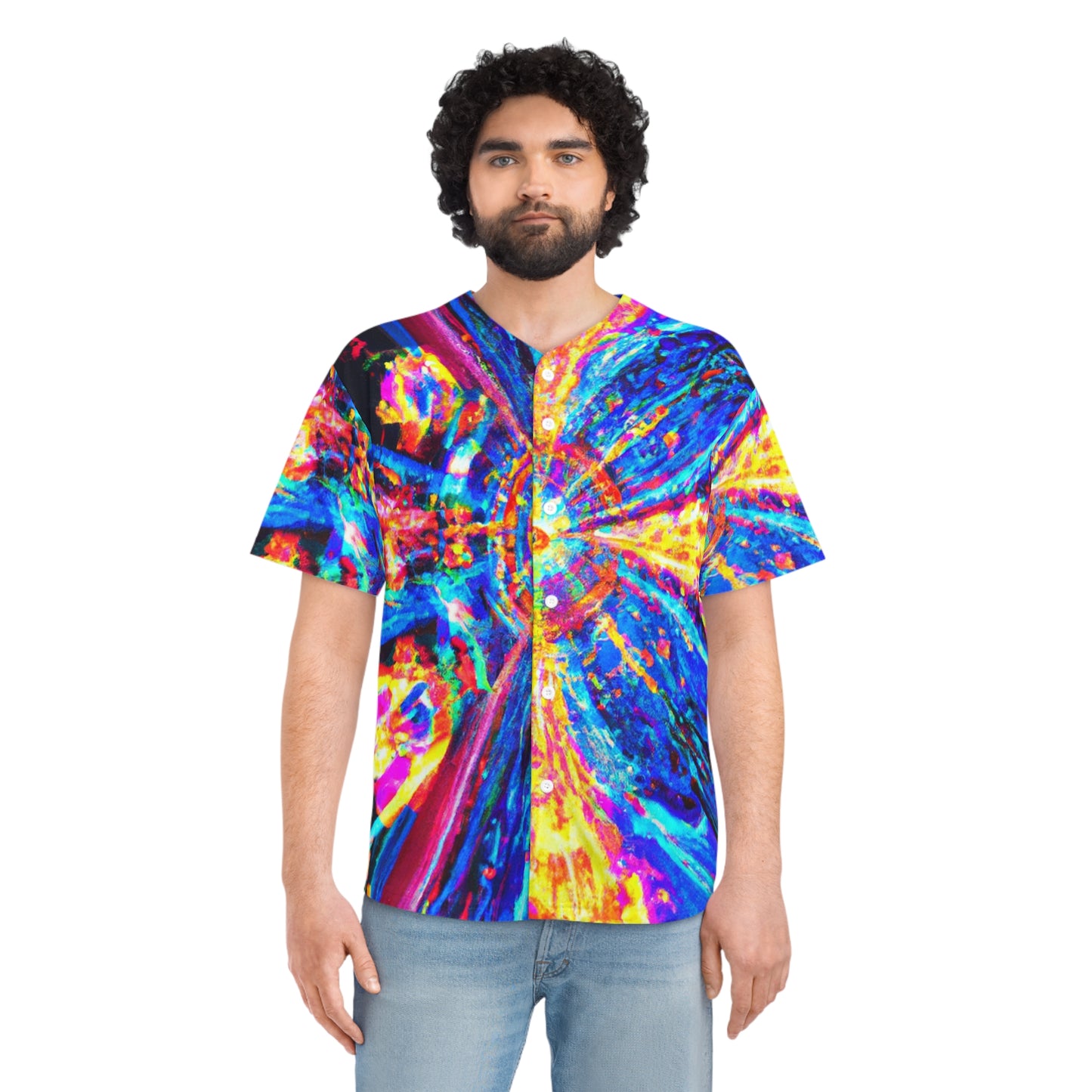 Neon Infinity Bombastitude. Trippy Infinity Patterns Mens Jersey