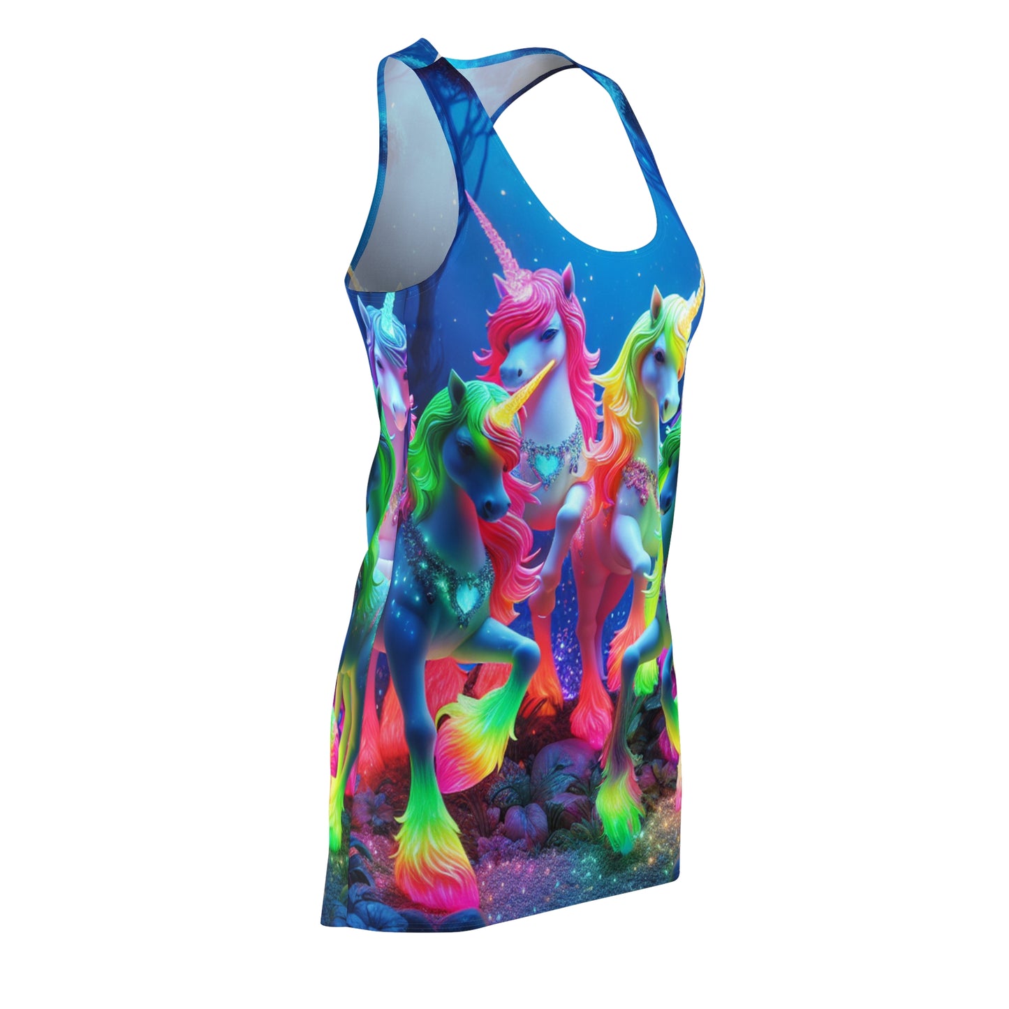 Neon Unicorn Skirmish Neon Unicorns Racerback Dress