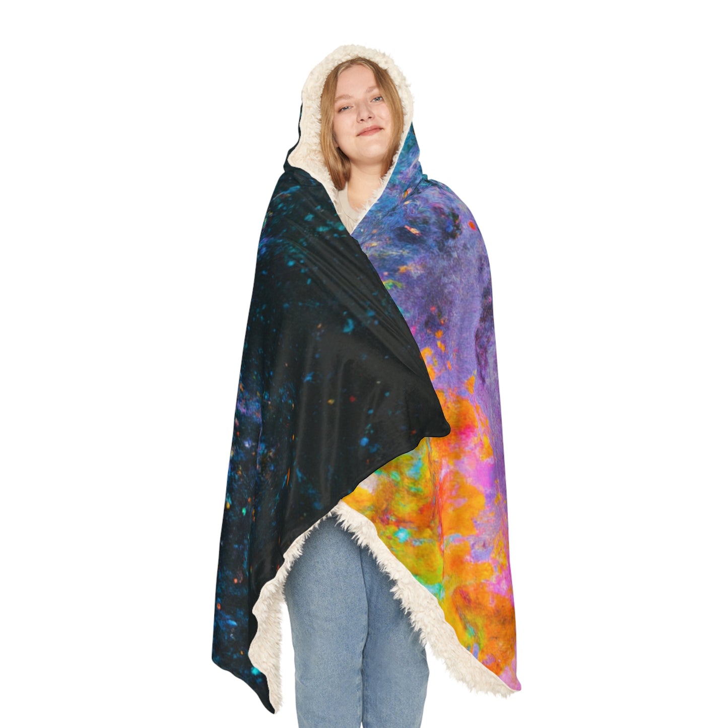 , and shapes
"Neon Splatterland" - NEON Infinity Patterns Art Hooded Snuggle Blanket