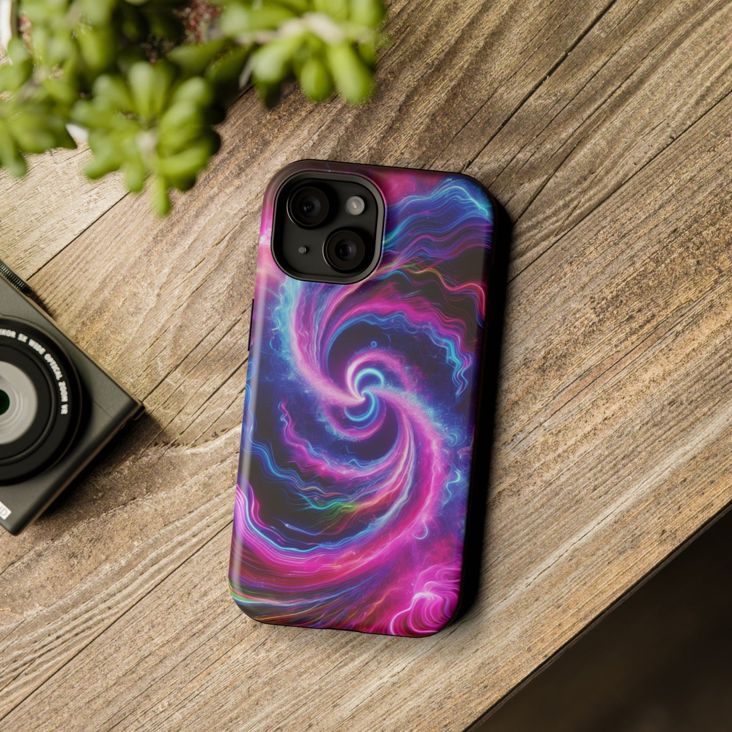 Infinite Neon Horizon Neon Trippy Infinity Patterns Premium Art Magsafe Magnet Tough IPhone 13 14 15 Pro Plus Max and Mini in Matte and Glossy Phone cases
