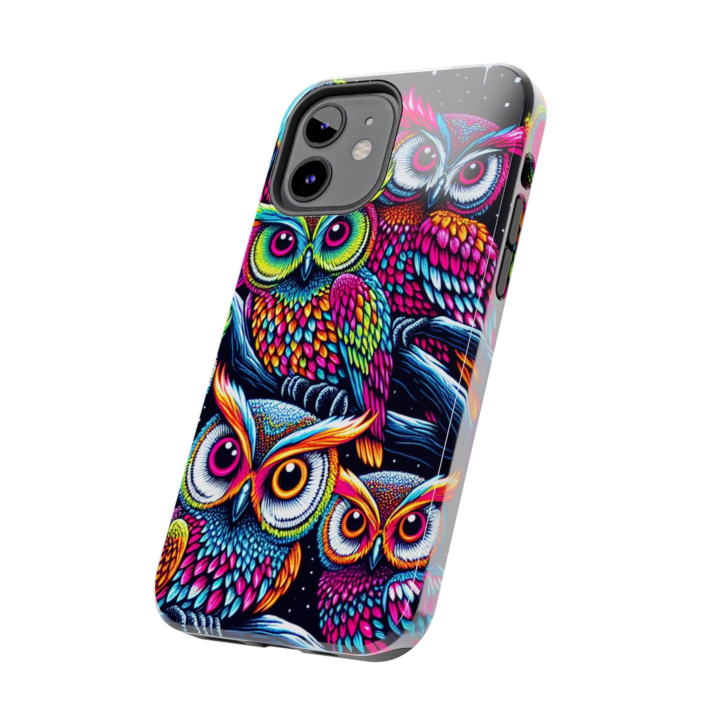 "Neon Nocturne" NEON Owls Tough Phone Case