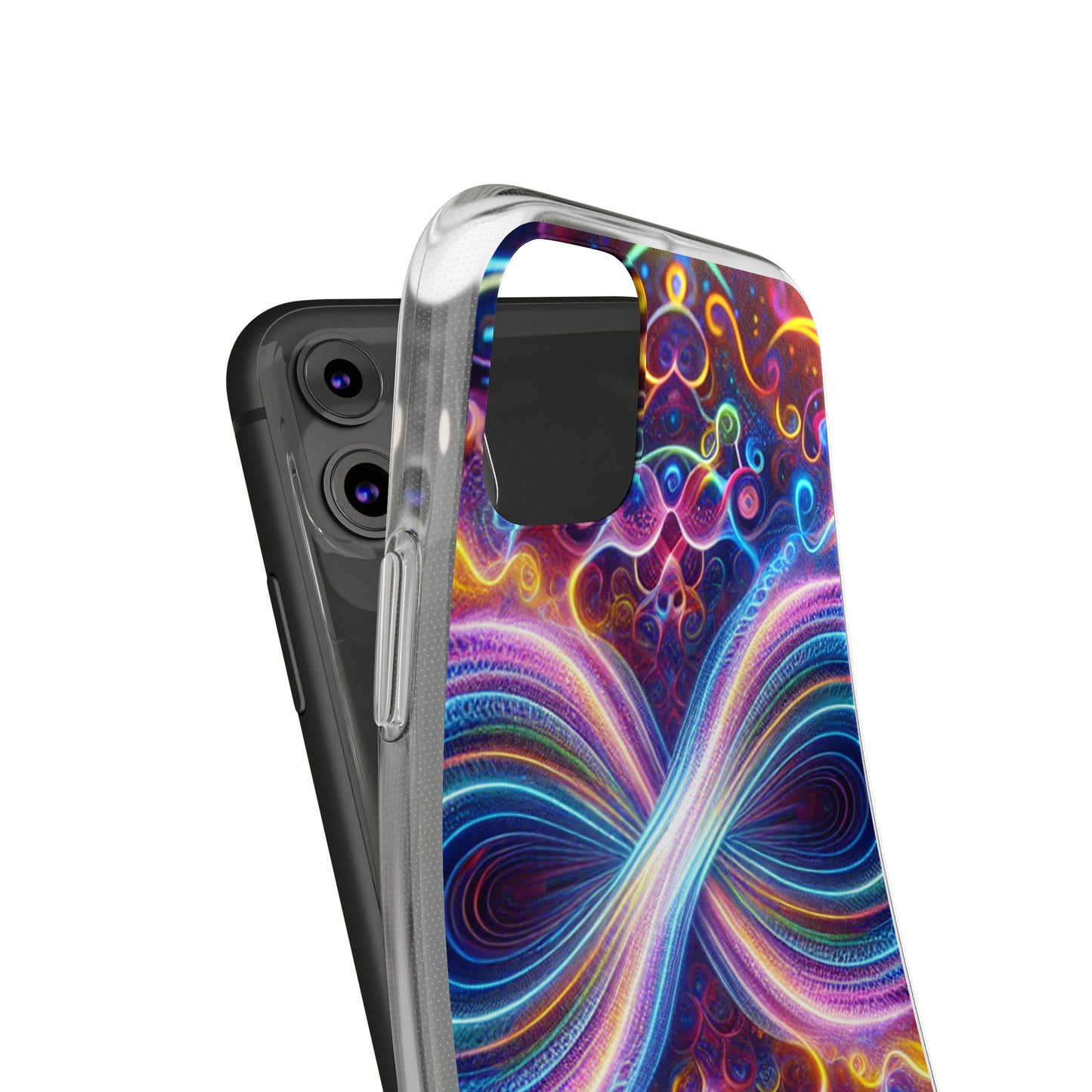 "Neon Infinity Bliss" Infinity Patterns Art Polycarbonate Phone Case
