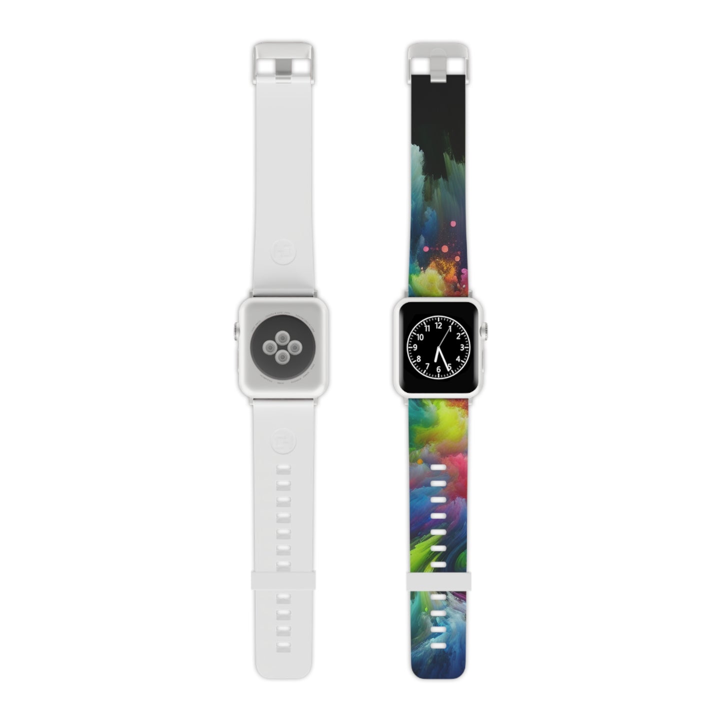 "Neon Flowscape" - Trippy Infinity Patterns Iwatch Band
