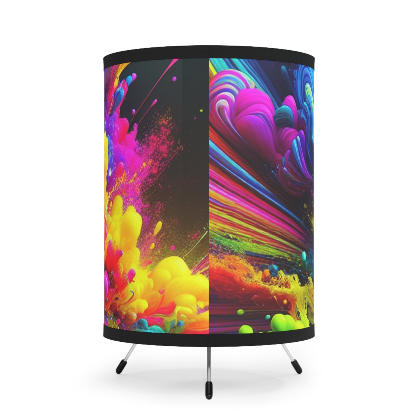 Franz Puccelli. - Trippy Infity Patterns Art Tripod Lamp
