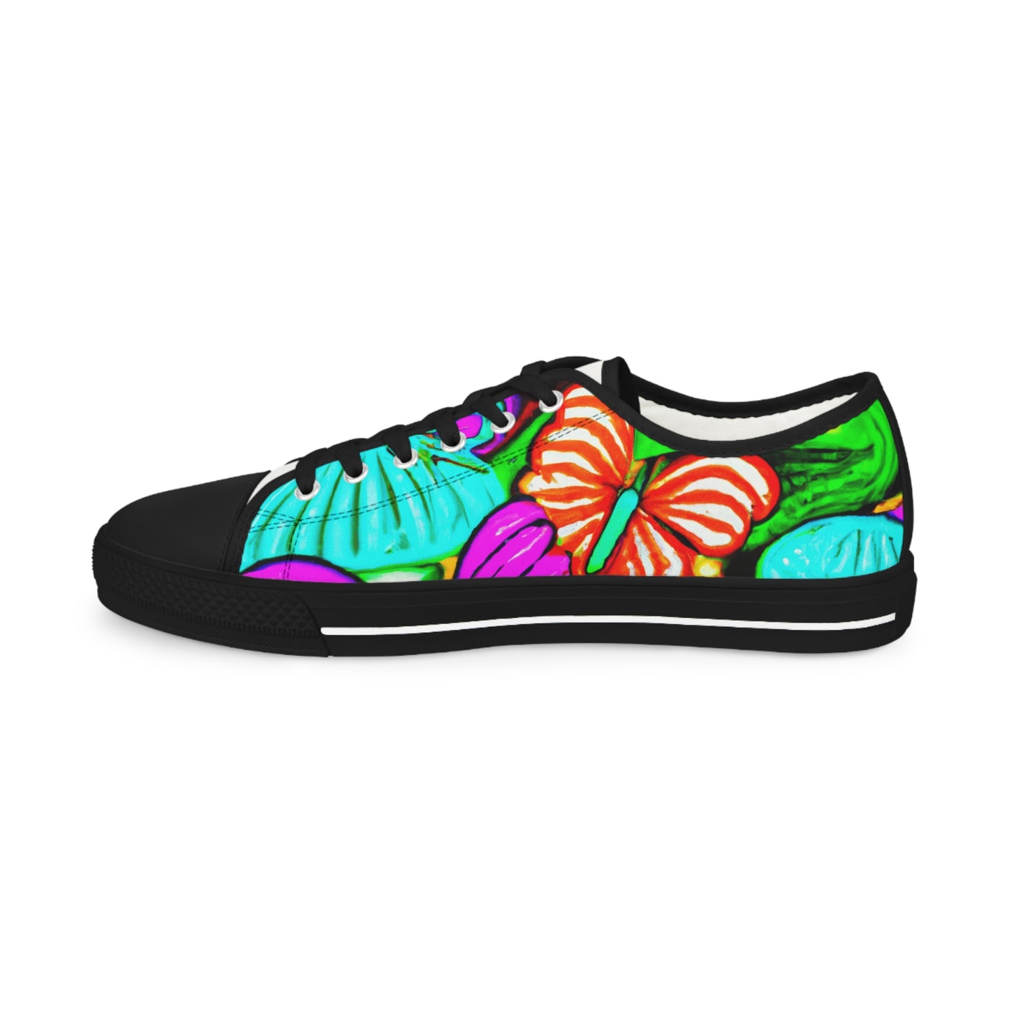 "Neon Flight of Fancy" - Men's Lowtop Sneakers
