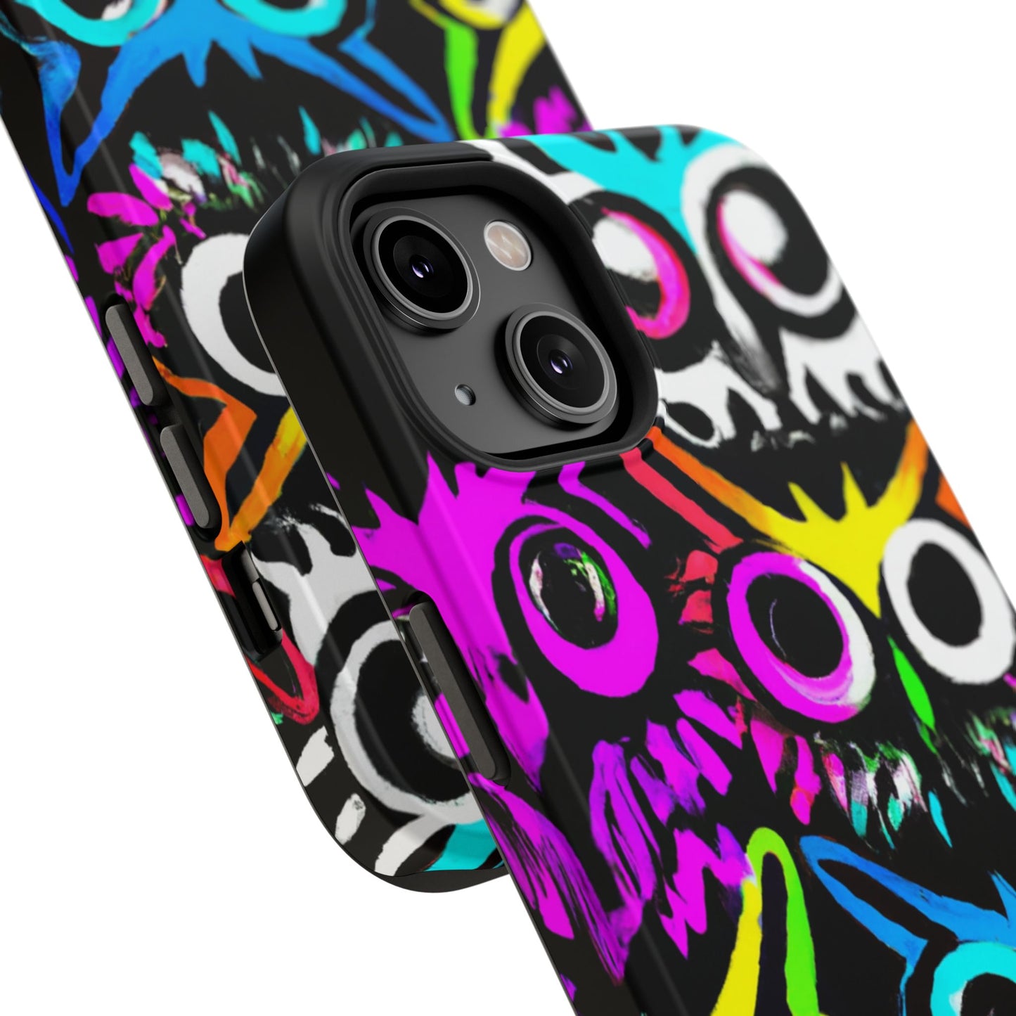 TDB Psychedelic Rave Owl Impact-Resistant Phone Case - Colorful Protection