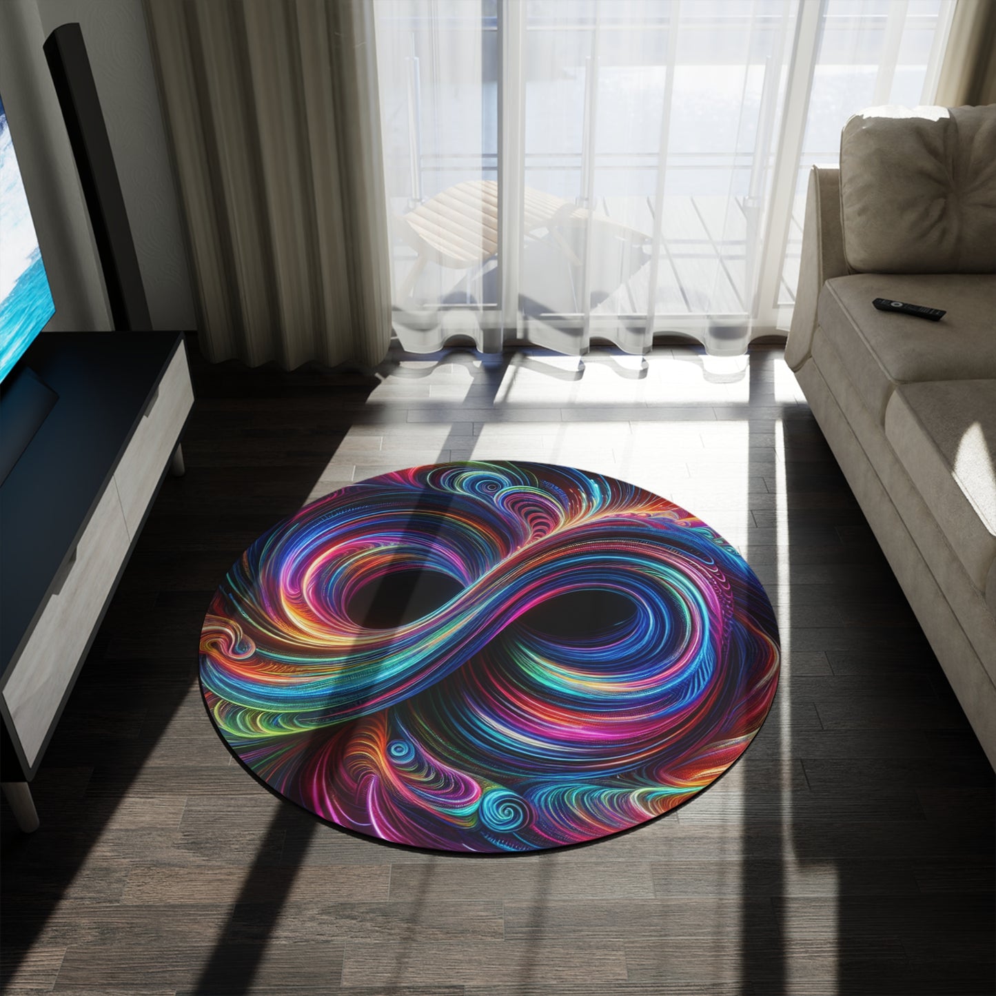 Trixa-thon of Infinity. Infinity Patterns Round Rug