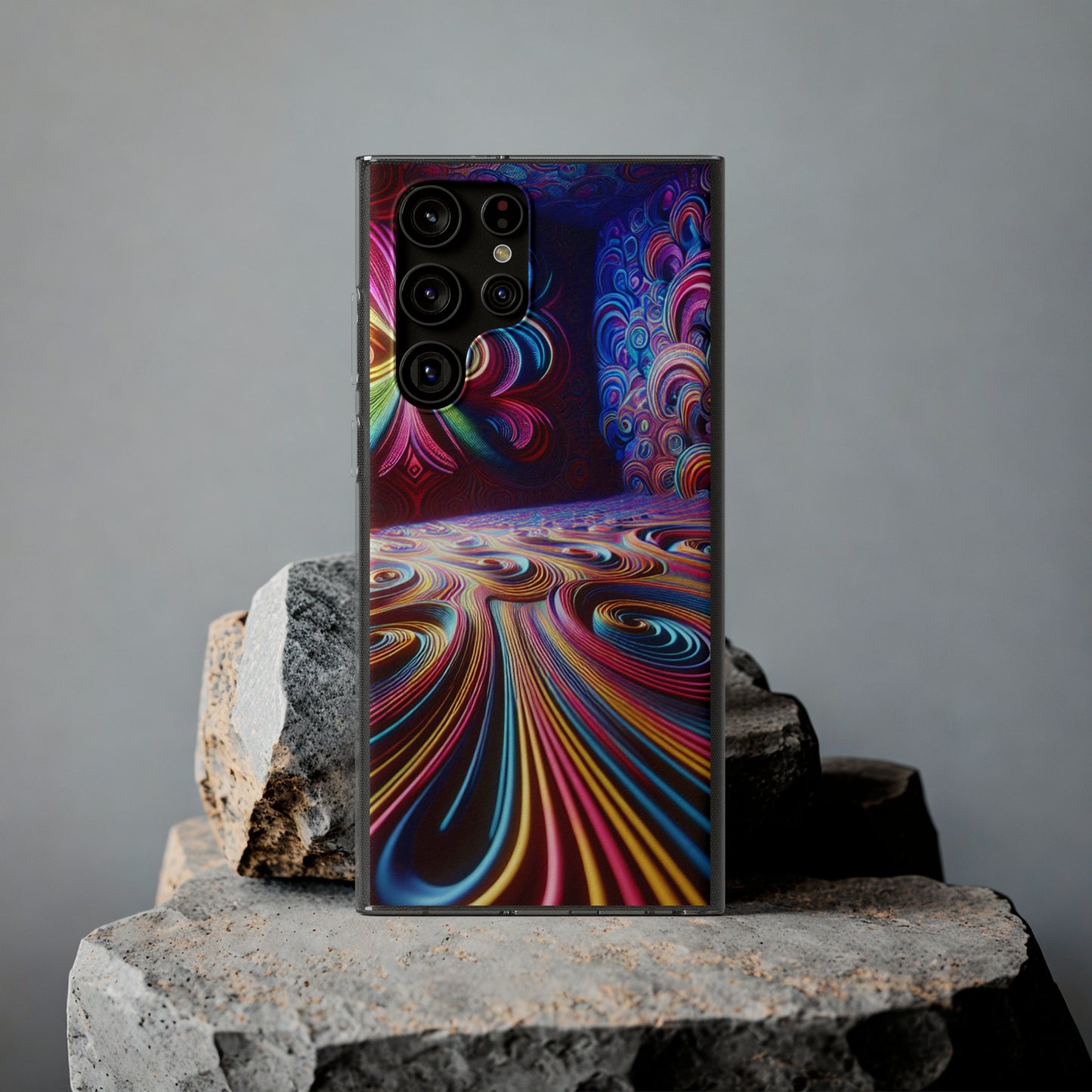Vibin' Neon Infinity. Infinity Patterns Art Polycarbonate Phone Case