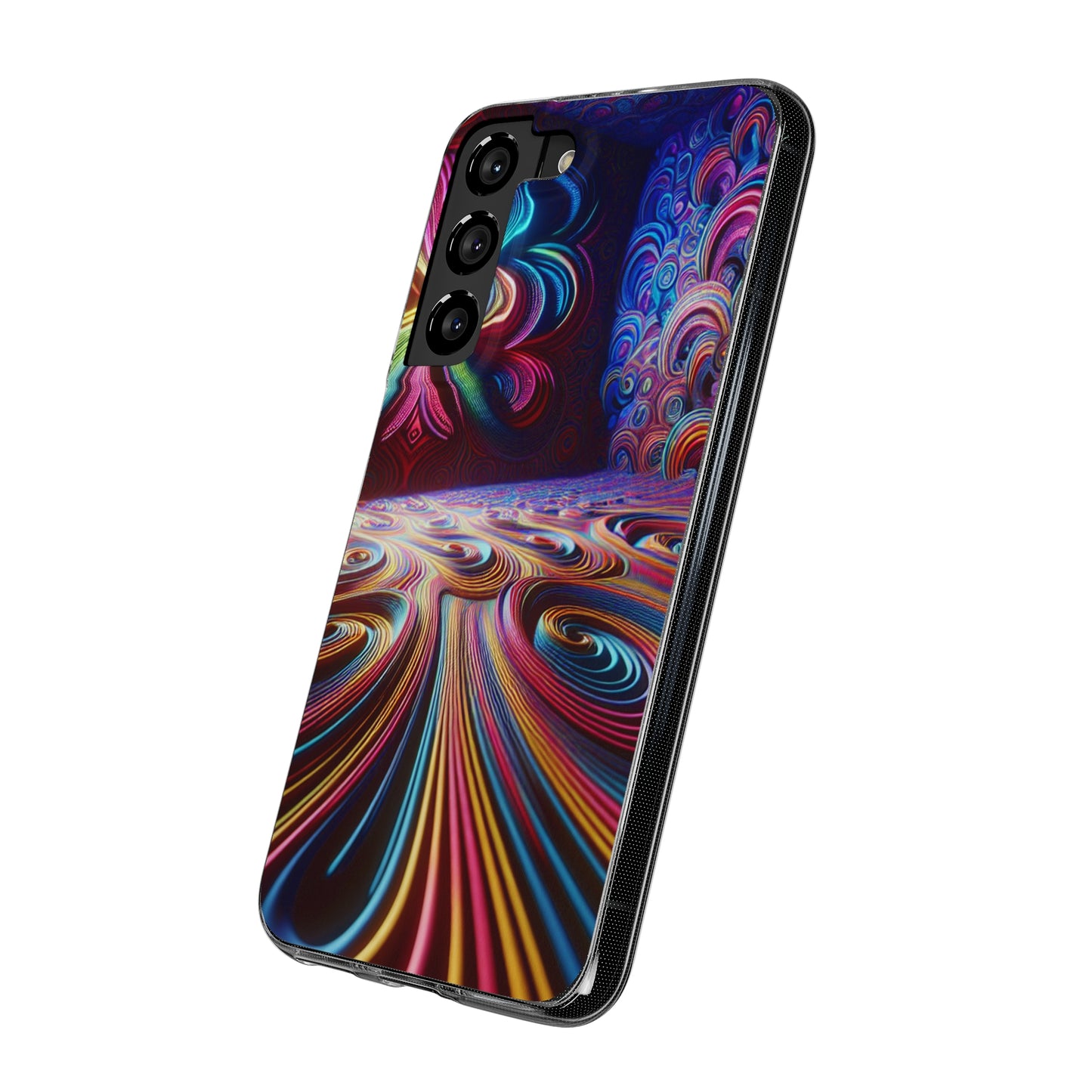 Vibin' Neon Infinity. Infinity Patterns Art Polycarbonate Phone Case