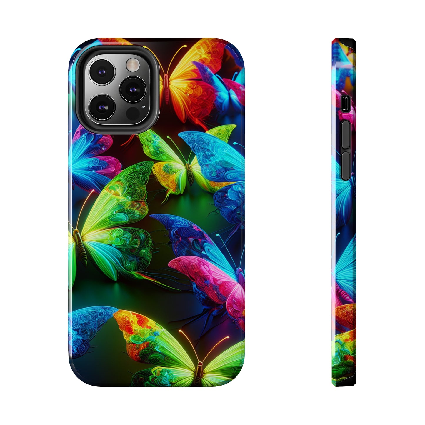 Neon Nectar Flutter. NEON Butterflies Tough Phone Case