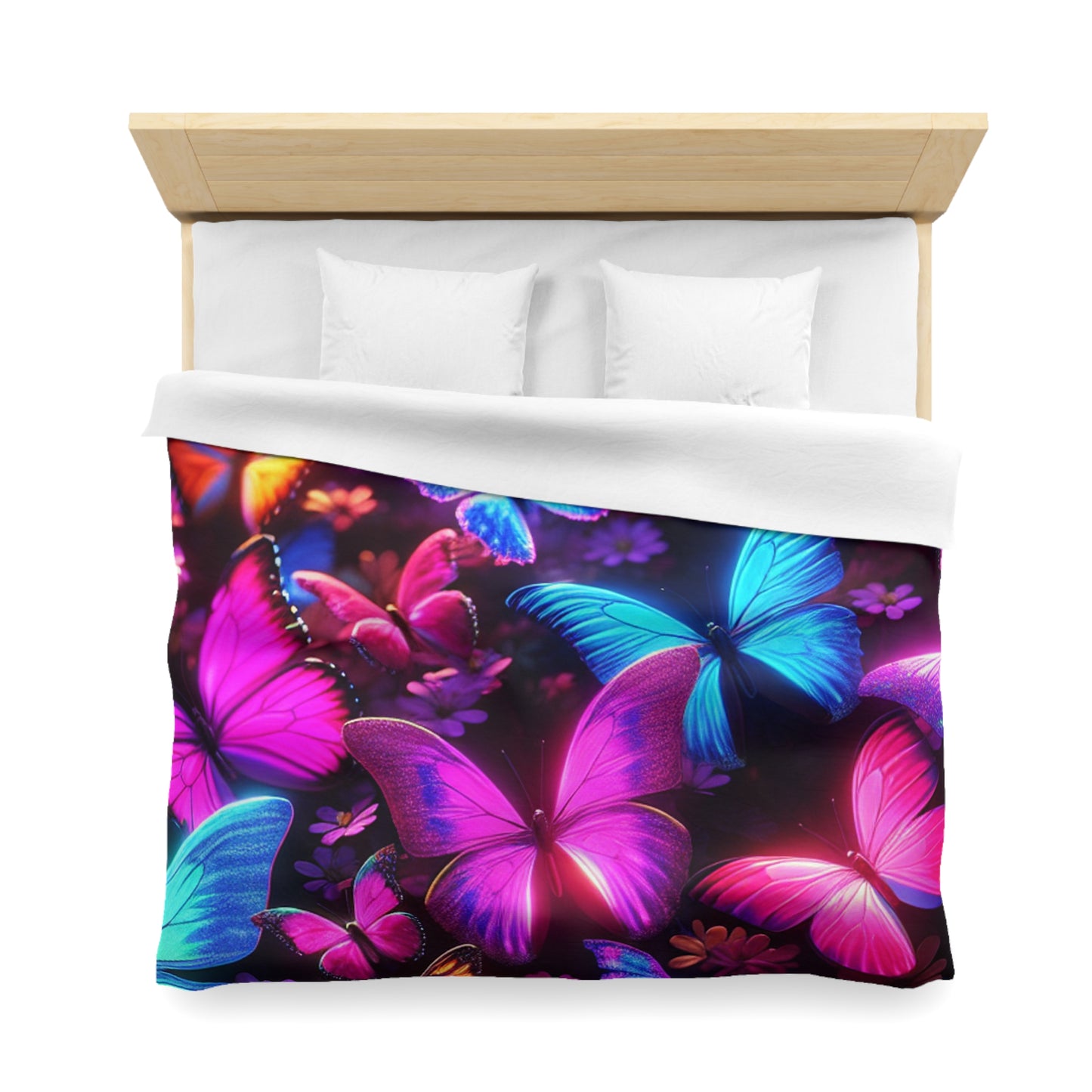 Pietro da Bergamo - NEON Butterflies Microfiber Duvet Cover