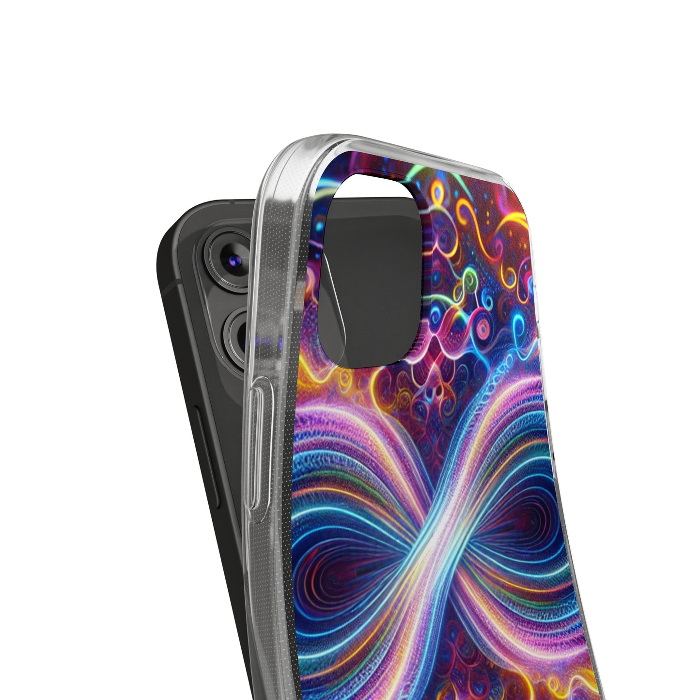 "Neon Infinity Bliss" Infinity Patterns Art Polycarbonate Phone Case