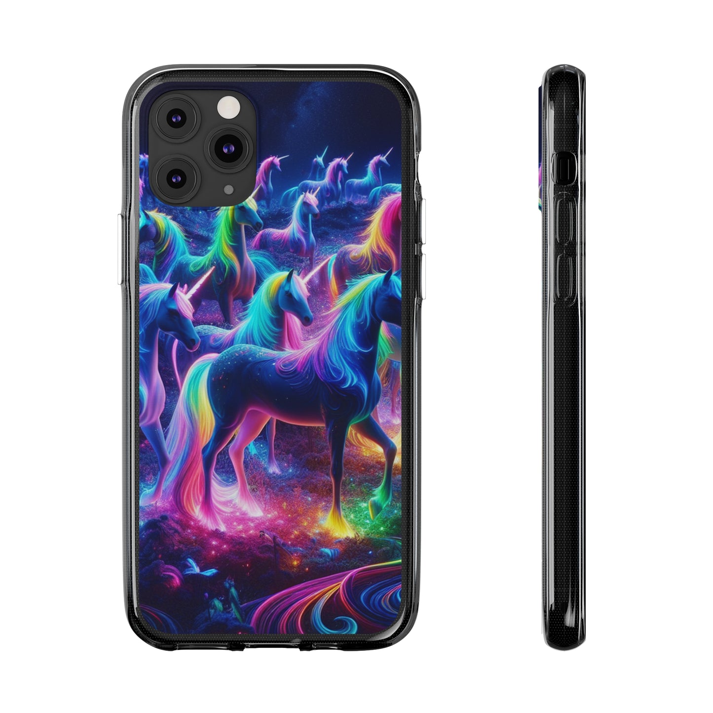 Neon Unicorn Spectacle. NEON Unicorns Art Polycarbonate Phone Case Samsung Galaxy s21 s22 Google Pixel 6 Iphone 11 12 13 14 Pro Max Mini Plus