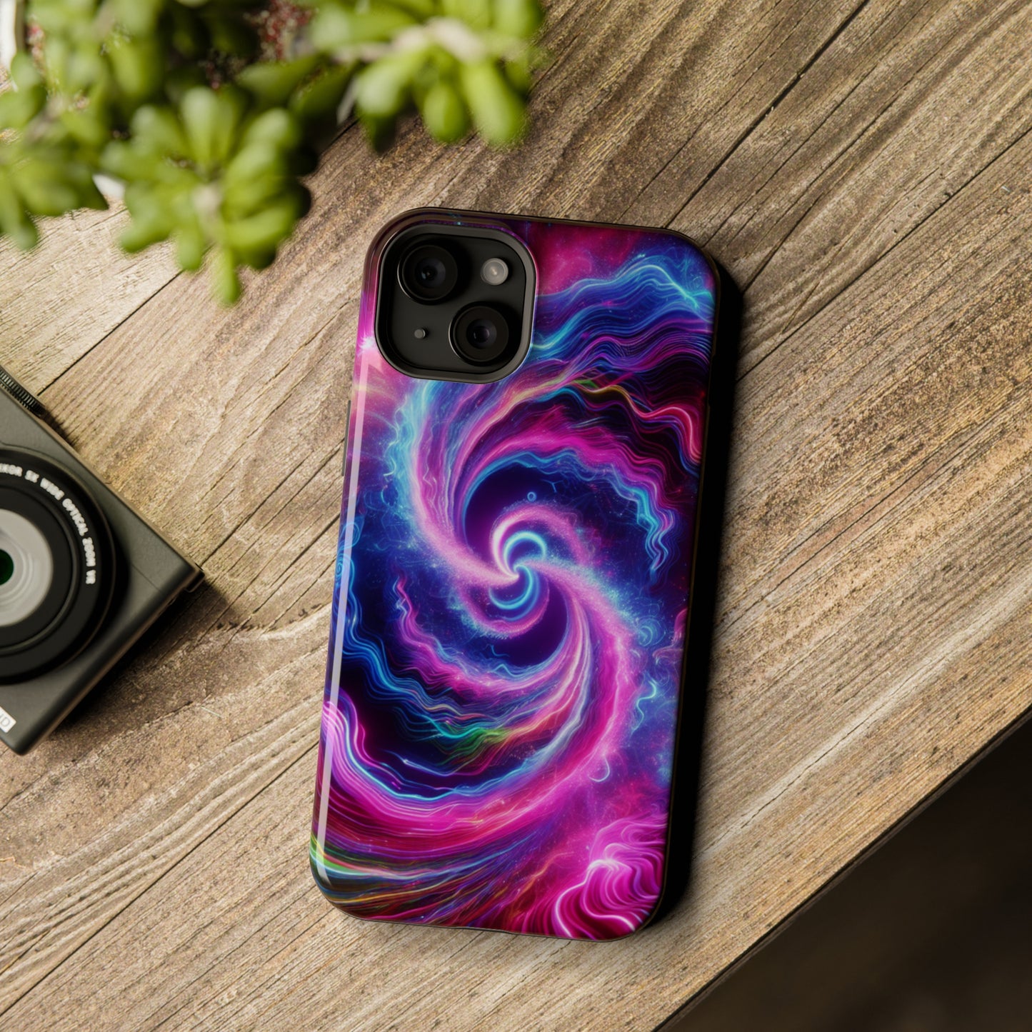 Infinite Neon Horizon Neon Trippy Infinity Patterns Premium Art Magsafe Magnet Tough IPhone 13 14 15 Pro Plus Max and Mini in Matte and Glossy Phone cases