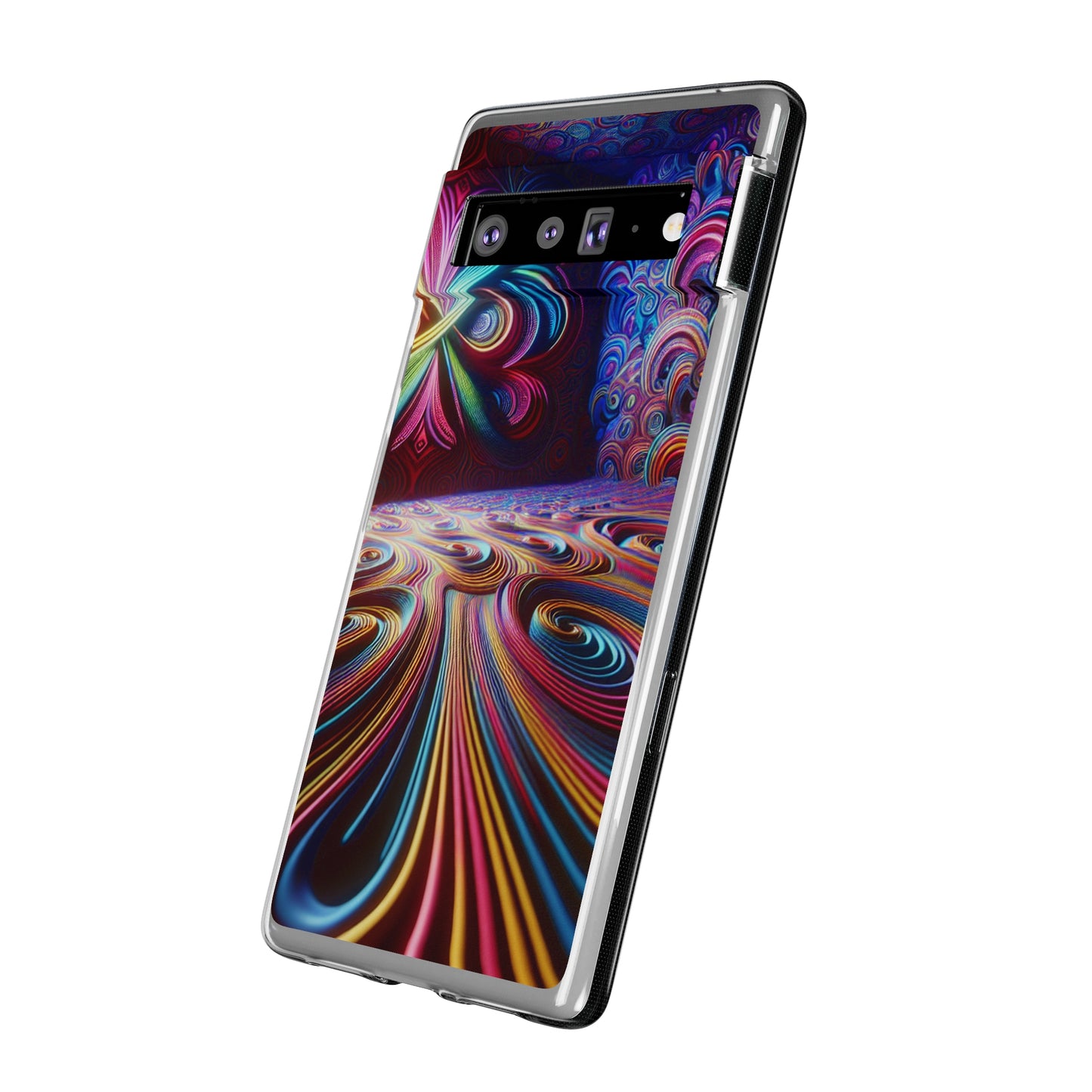 Vibin' Neon Infinity. Infinity Patterns Art Polycarbonate Phone Case