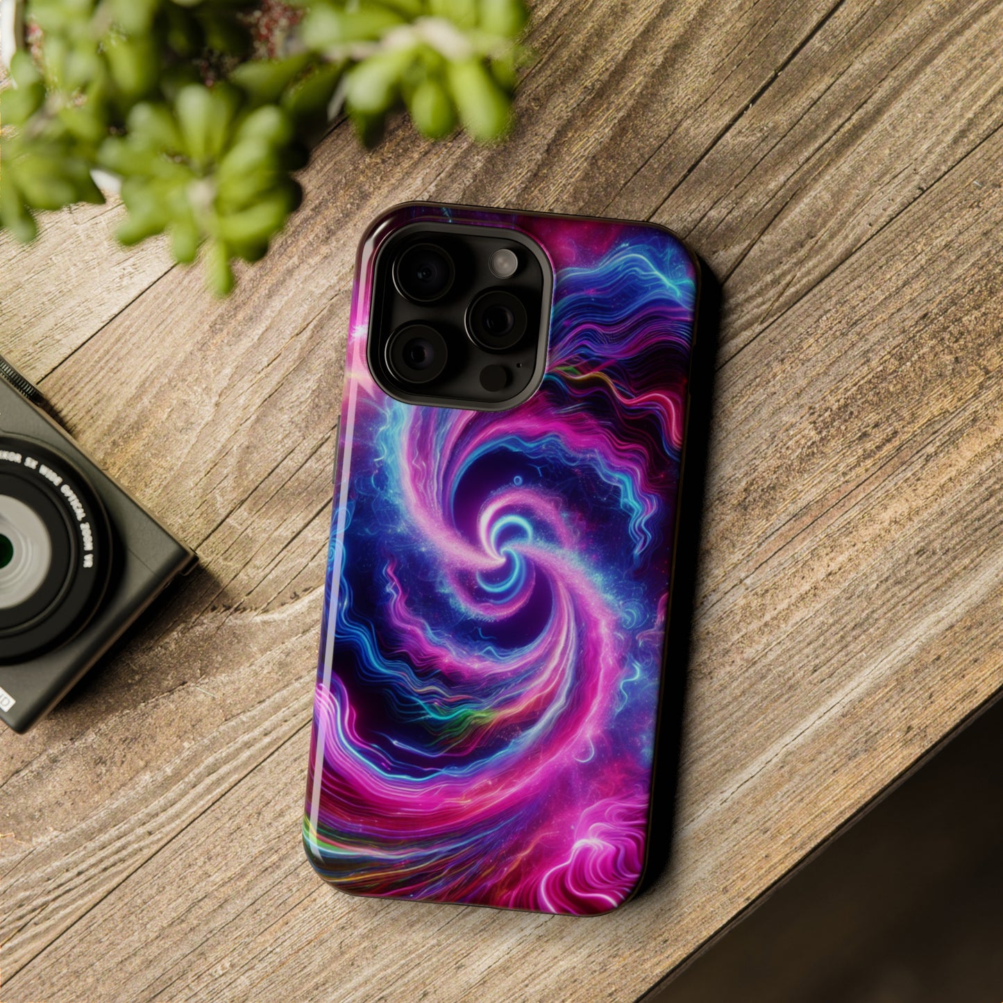 Infinite Neon Horizon Neon Trippy Infinity Patterns Premium Art Magsafe Magnet Tough IPhone 13 14 15 Pro Plus Max and Mini in Matte and Glossy Phone cases