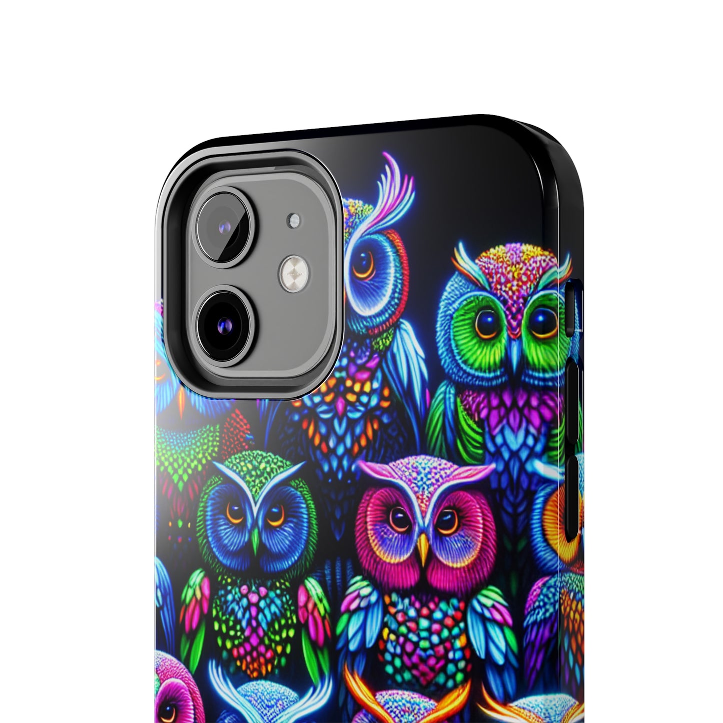 Neon Nocturnal Spectacle. NEON Owls Tough Phone Case