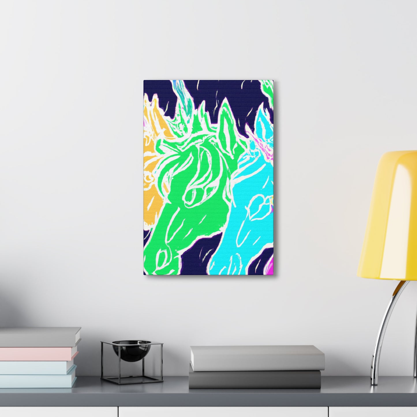 Neon Herd-scape NEON Unicorns Art Canvas
